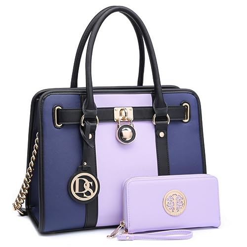 Light Purple and Navy With Matching Wallet
