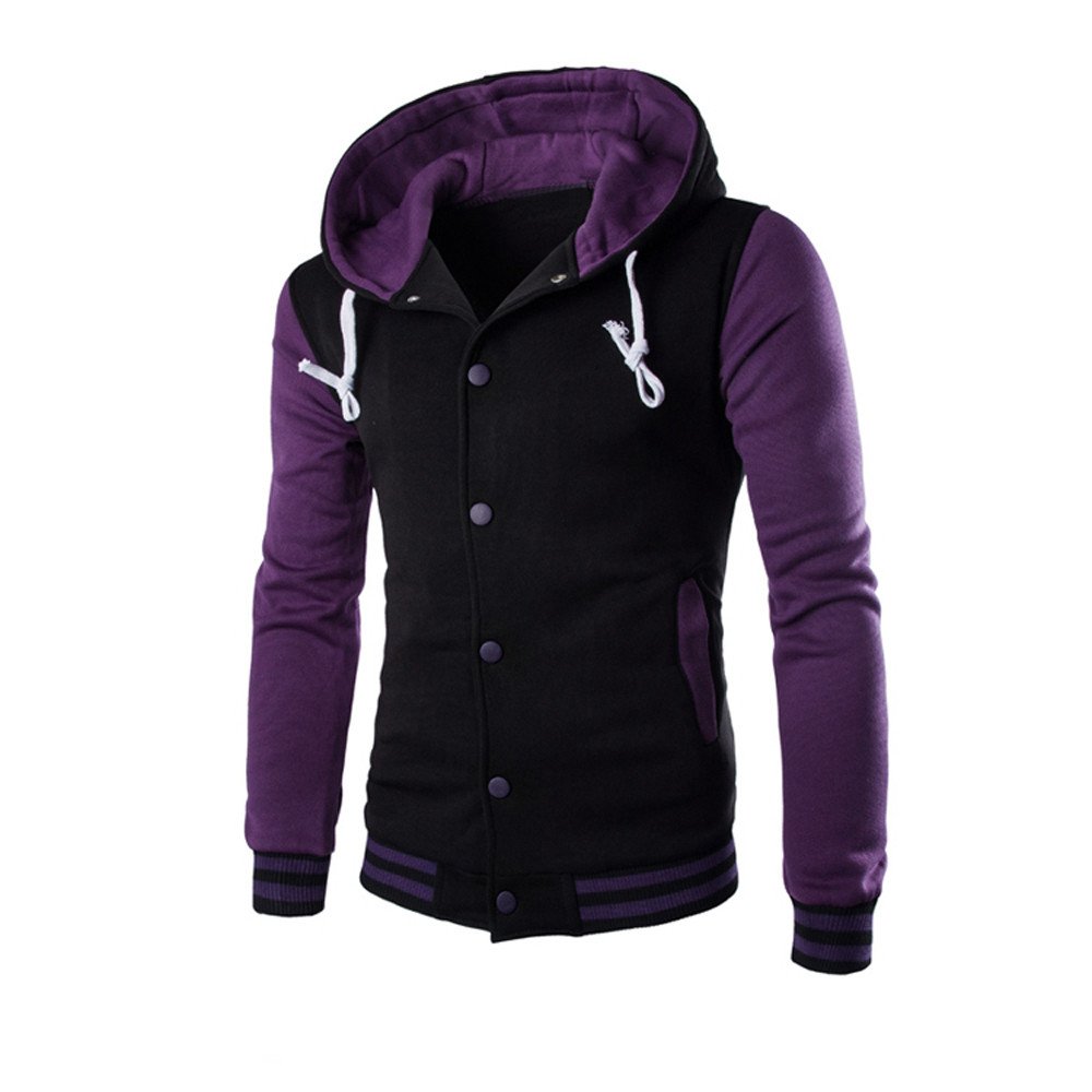 Men's Winter Hooded Jacket - Warm Slim Fit Sweatshirt Coat for Big & Tall | Rave Coats | Outdoor Activities, Casual Wear & Cold Weather Protection