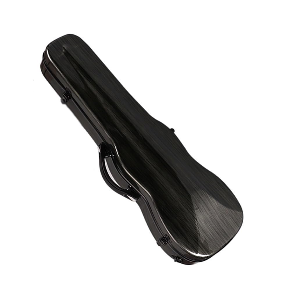 15/16 Inch Professional Carbon Fiber Viola Case - Lightweight Hard Case with Built-in Thermometer & Double Shoulder Straps (Black) - Perfect for Travel, School & Professional Performances
