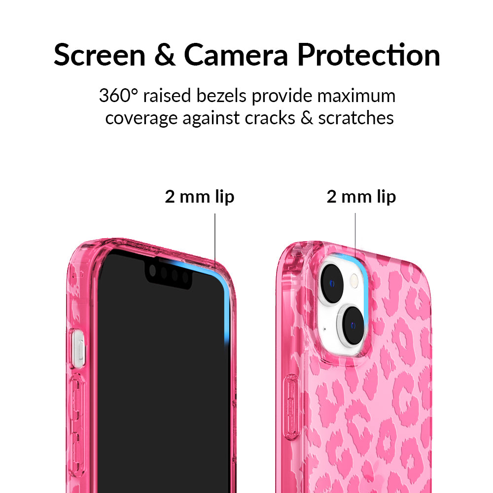 Cute Candy Pink Leopard Print iPhone Case - Trendy Protective Cover for iPhone 11/12/13/14/15 Pro Max - Perfect Gift for Girls & Women (Great for School, Work, Travel & Everyday Use)