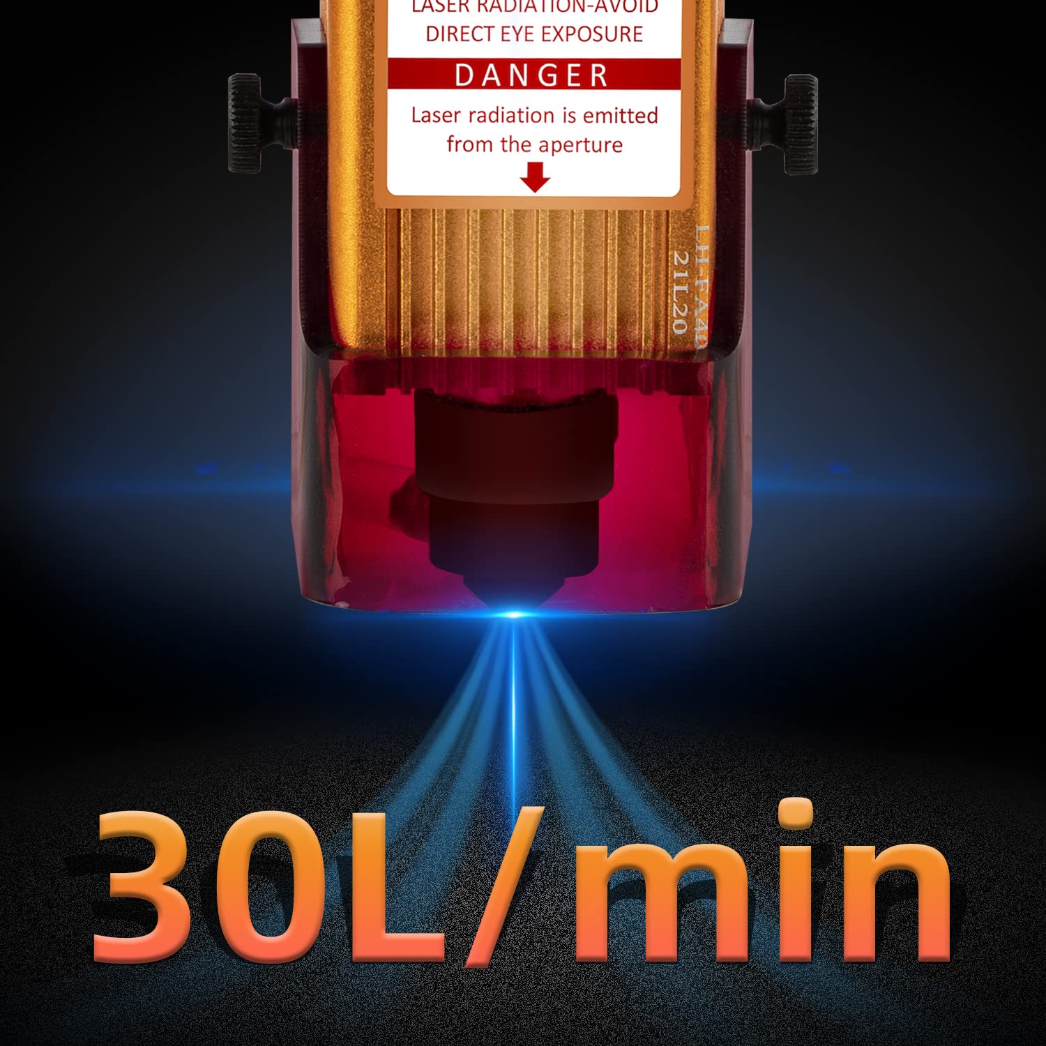 FoxAlien AP30A Portable Air Assist Pump - 30L/min Adjustable Air Volume for CNC Engraving Machines, Laser Cutters & Woodworking Tools - Perfect for DIY Projects & Professional Workshops
