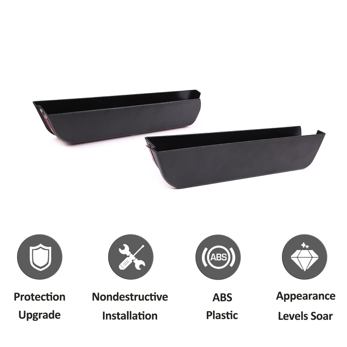 YIWANG ABS Black Car Central Storage Box for Land Rover Defender 90 & 110 (2020-2022) - Car Center Console Side Storage Box & Phone Holder - Perfect for Road Trips & Off-Road Adventures