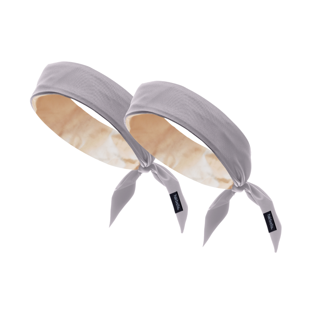 Hairbrella Adjustable Satin Lined Headband for Women - 2 Pack | Soft Stretchy Hair Accessories for Workouts, Yoga & Everyday Wear