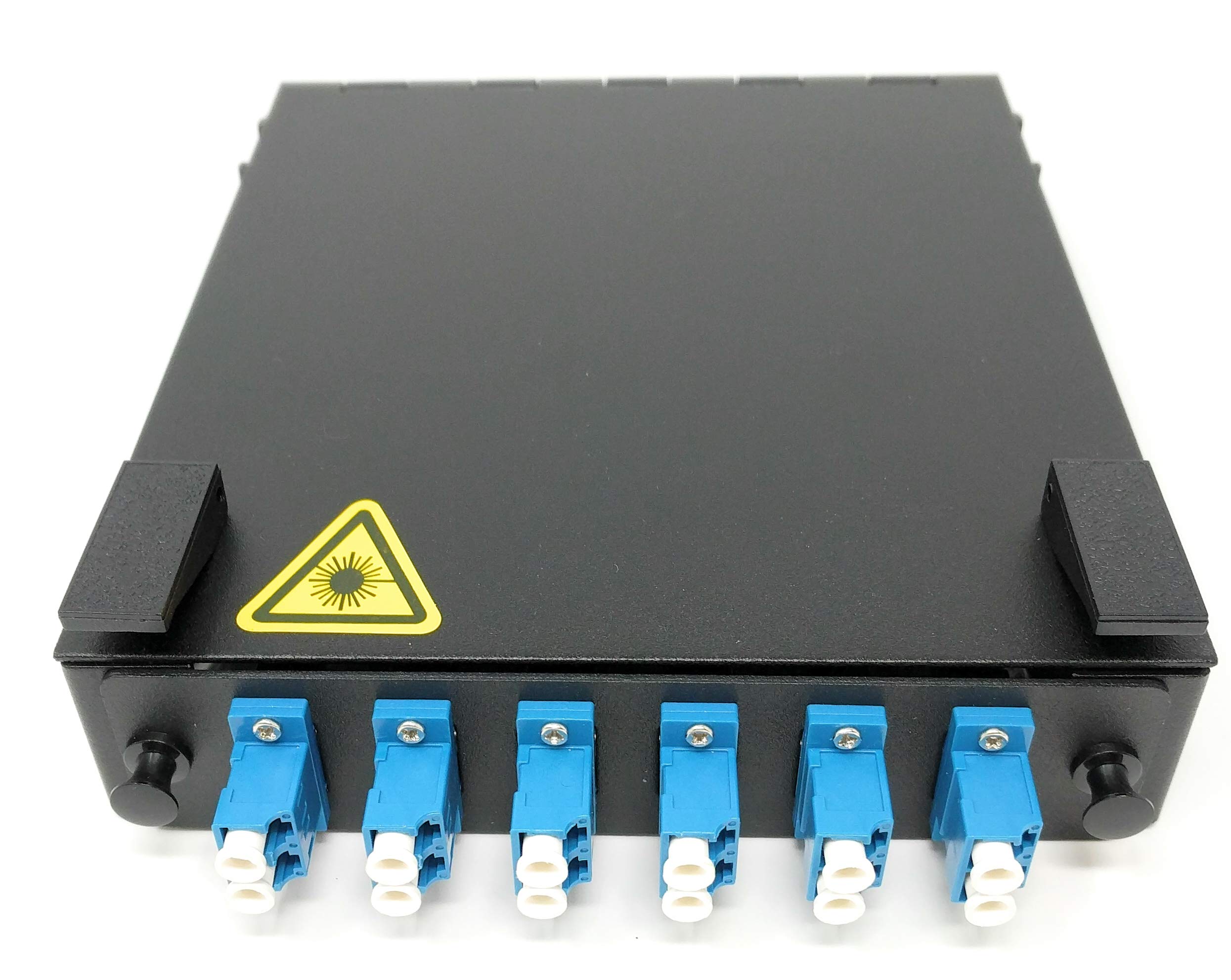Ultra Spec Wall Mount Fiber Enclosure with Spool - 6 Port LC-UPC Singlemode Duplex LGX Panel | Ideal for Data Centers, Telecom Rooms & Network Installations