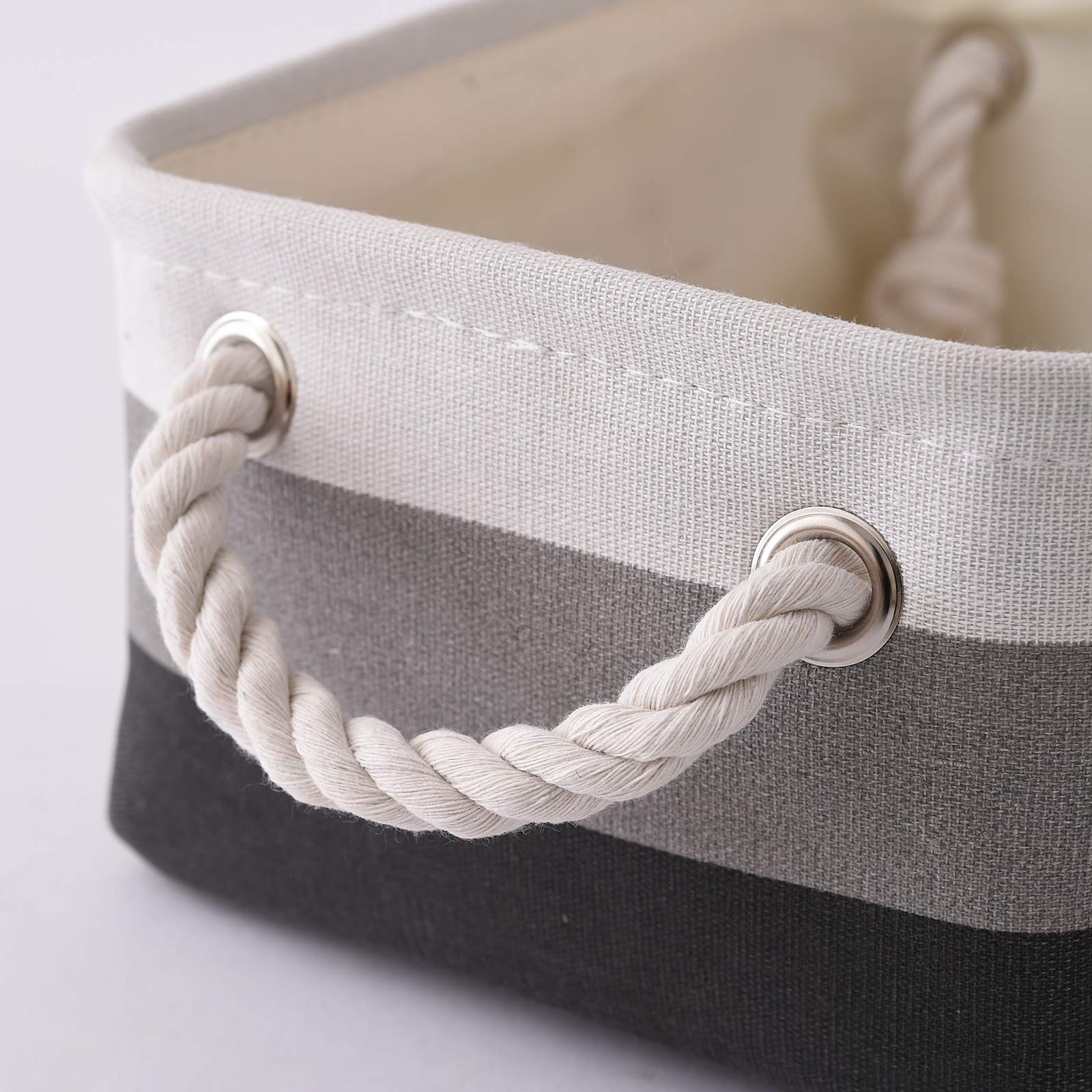 Small Fabric Storage Baskets for Shelves & Closets - Rectangular Collapsible Organizer for Clothes, Books, Toys & Gifts | Perfect for Bedroom, Nursery & Home Organization