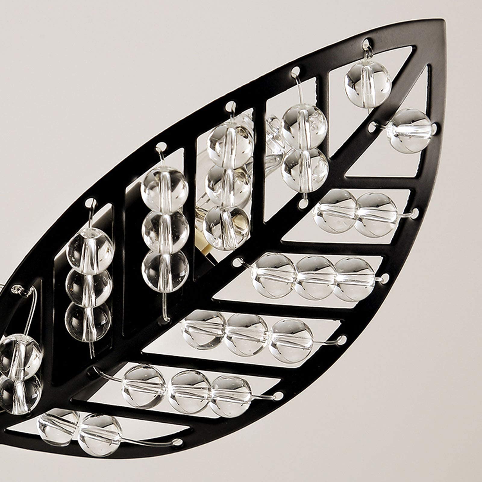 Modern Flush Mount Gold Black LED Crystal Ceiling Chandelier - K9 Crystal Light Fixture for Bedroom, Living Room & Dining Room - Energy Efficient Close-to-Ceiling Lighting Solution