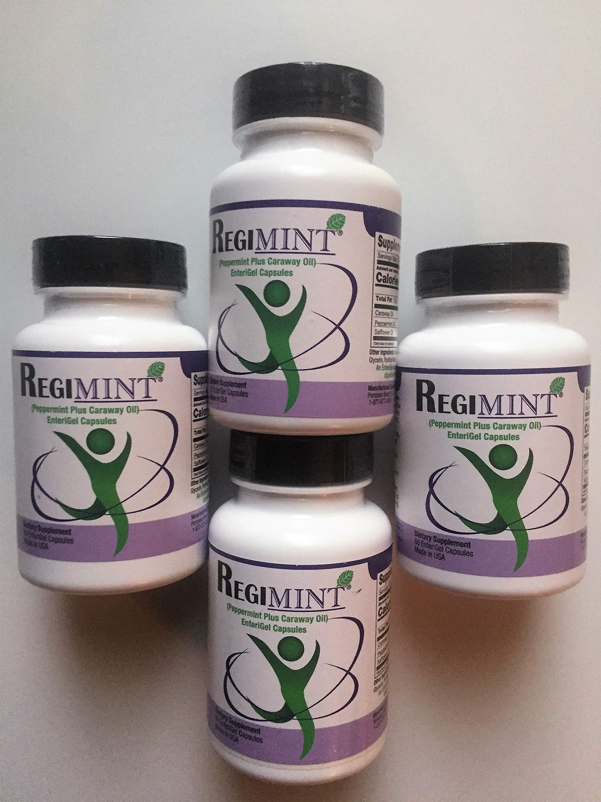 Peppermint Oil with Caraway Enteric Coated Capsules - 4 Pack for IBS Relief | Supports Digestive Comfort & Gut Health | Ideal for Travel, Work & Daily Wellness