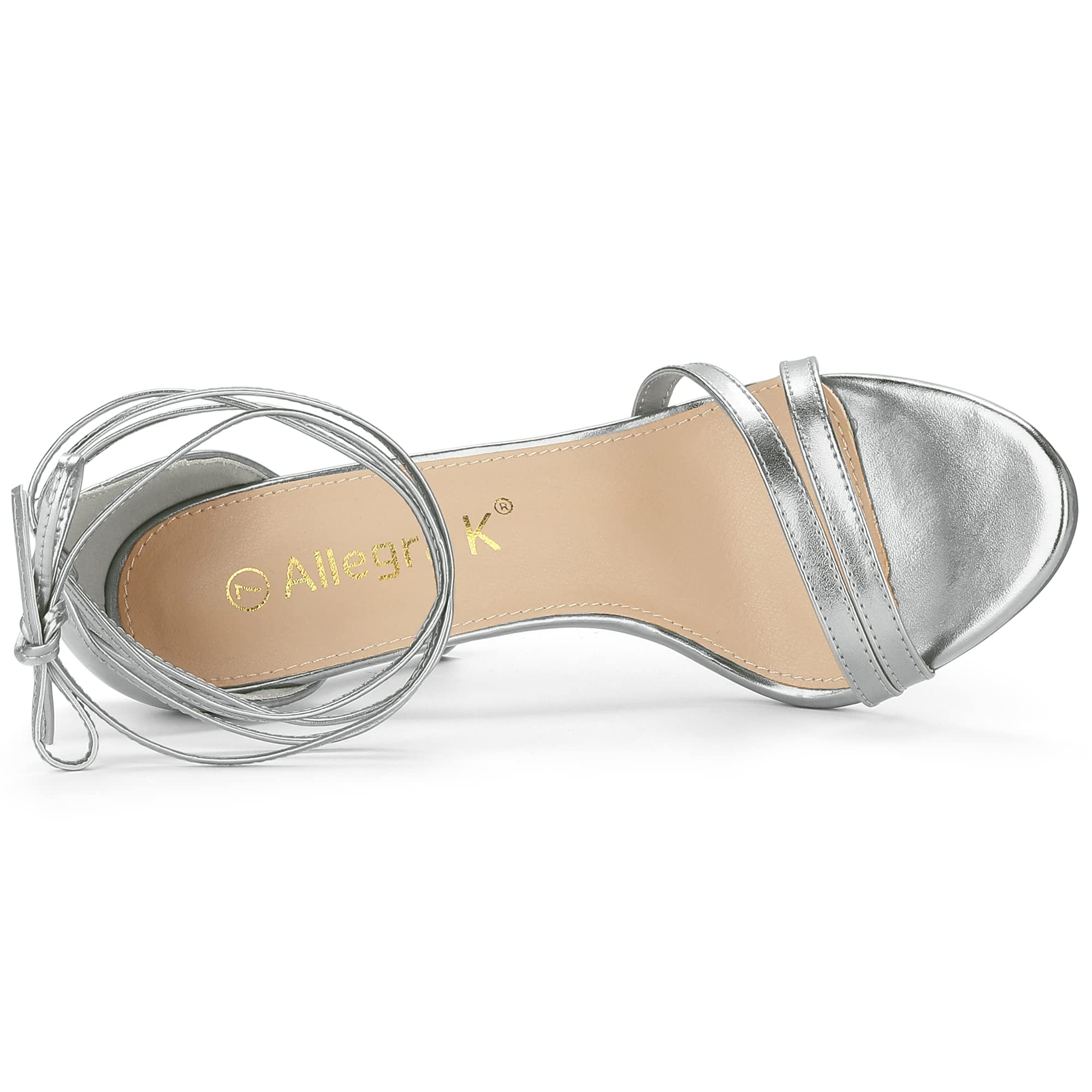 Allegra K Women's Open Toe Lace Up Stiletto Heel Sandals - Sexy High Heels for Parties, Weddings & Evening Events
