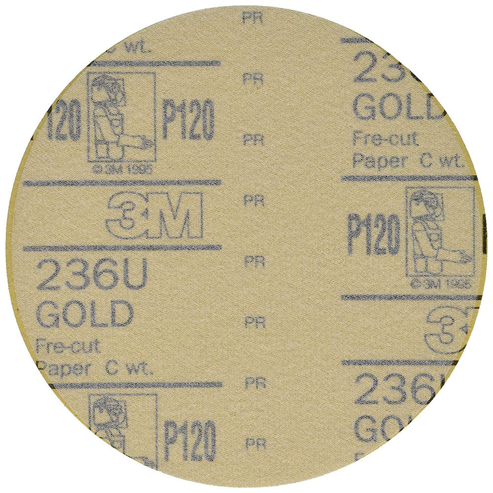 3M 55562 236U 120G 6-Pack Sanding Paper Disc Roll - 6 Inch Abrasive Discs for Wood, Metal & Auto Sanding - Perfect for DIY Projects & Professional Use