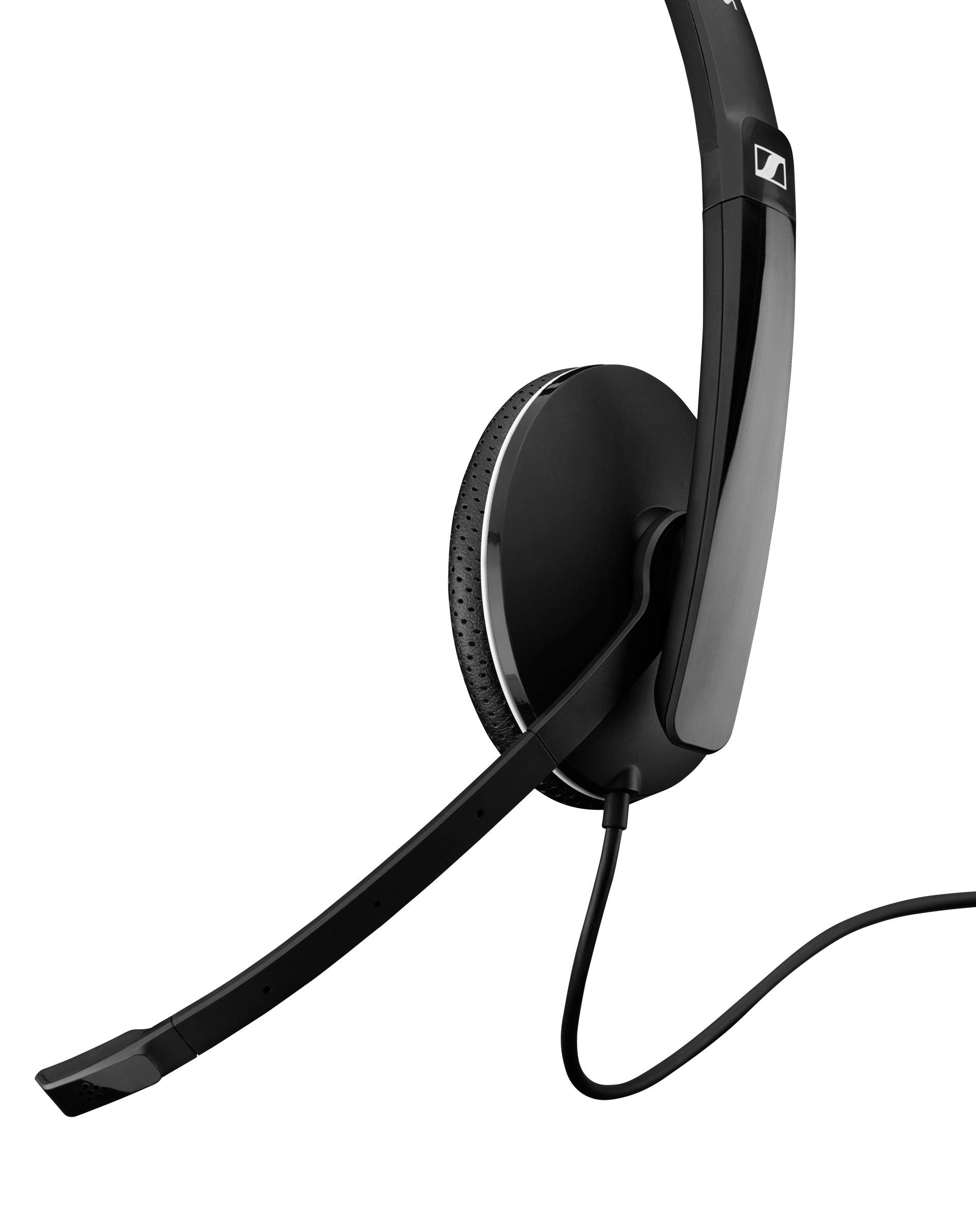 SENNHEISER SC 135 USB Professional Monaural Headset - HD Stereo Sound & Noise-Canceling Mic for Business Calls, Webinars, and Remote Work (Black, USB Connector)