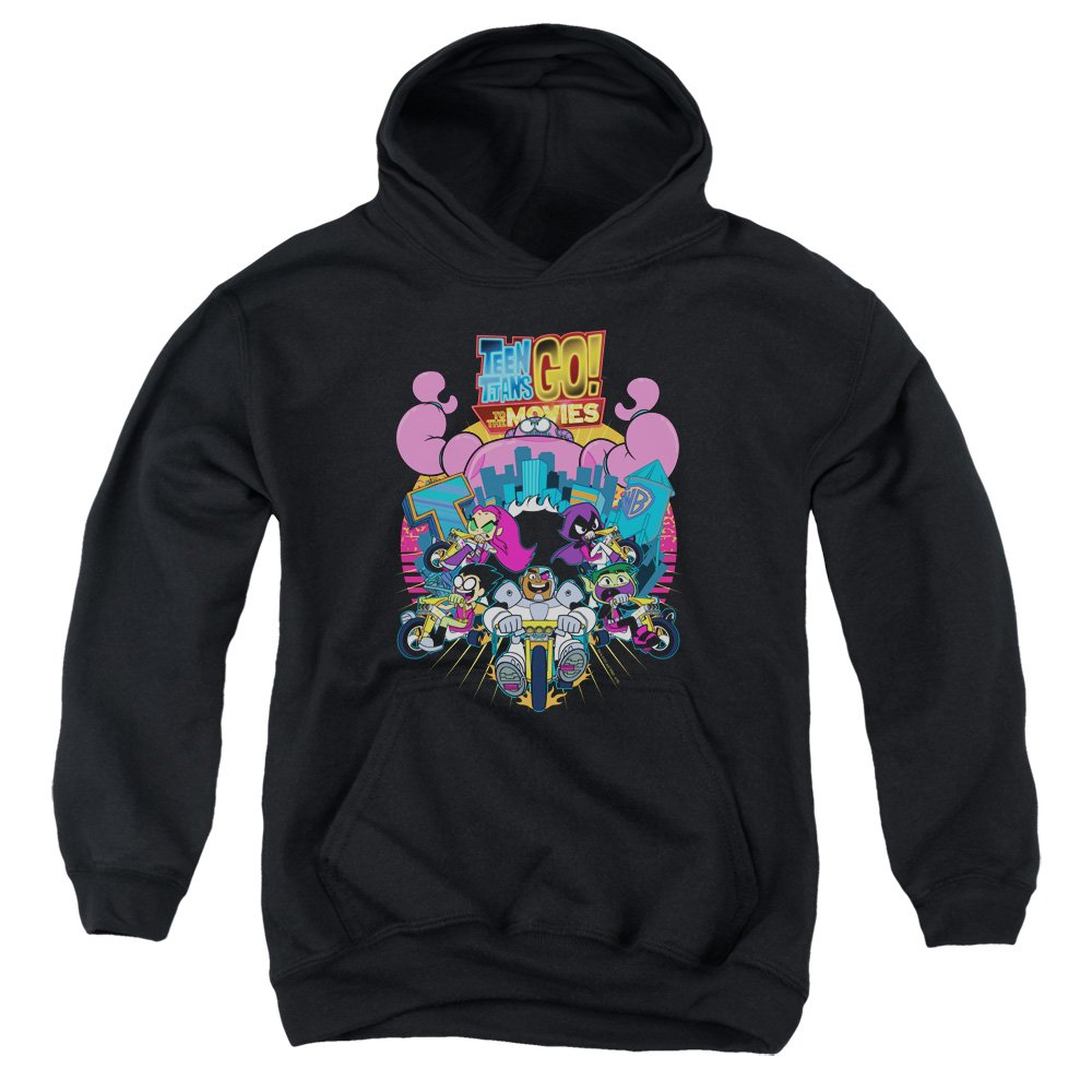 Teen Titans Go To The Movies Unisex Youth Pullover Hoodie - Soft Cotton Sweatshirt for Kids & Teens - Perfect for Cosplay, Birthday Gifts & Everyday Wear