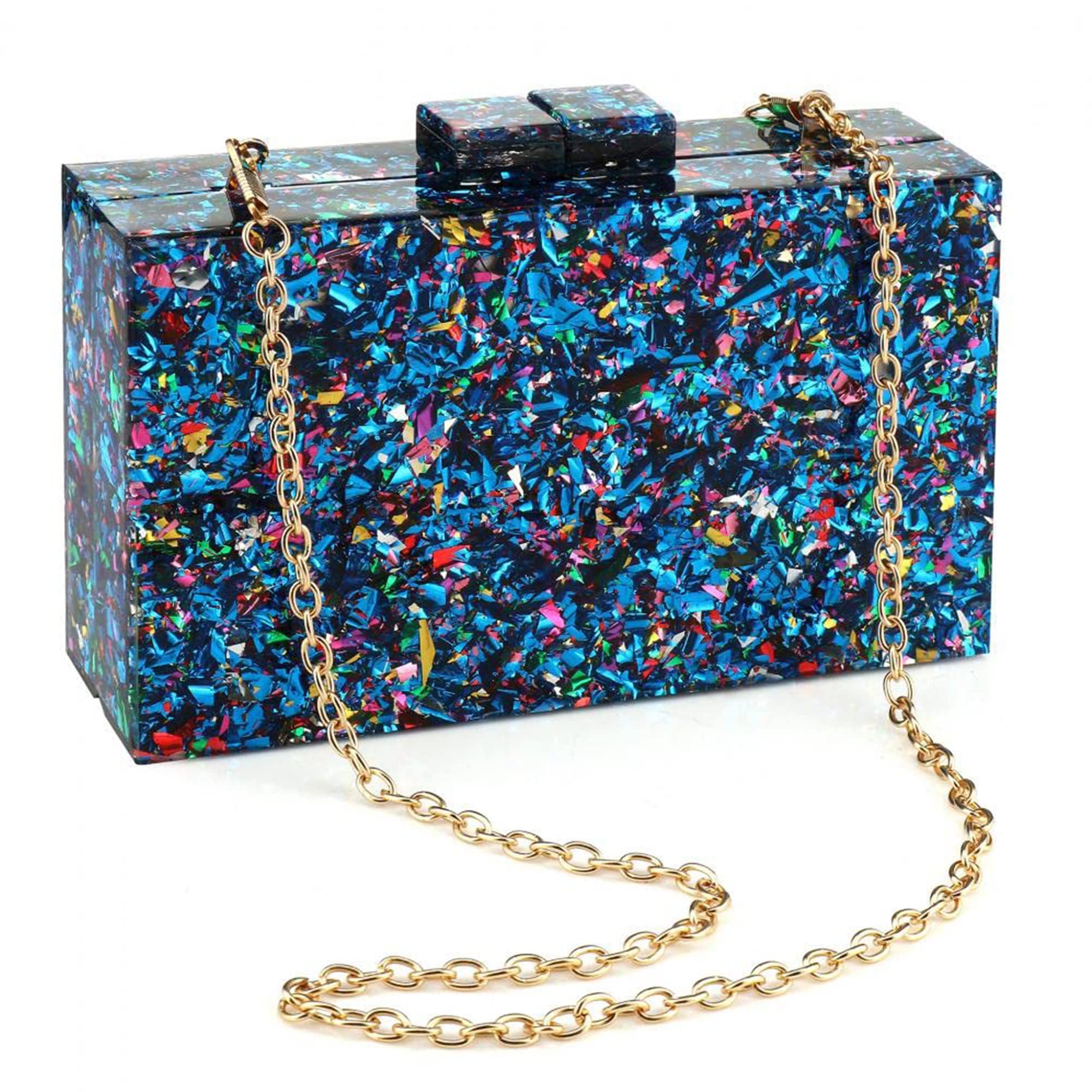 Stylish Acrylic Women's Clutches & Evening Bags - Multicolor Shoulder Crossbody Purse for Wedding, Prom, Party & Formal Events | Perfect for Bridesmaids, Date Nights & Special Occasions