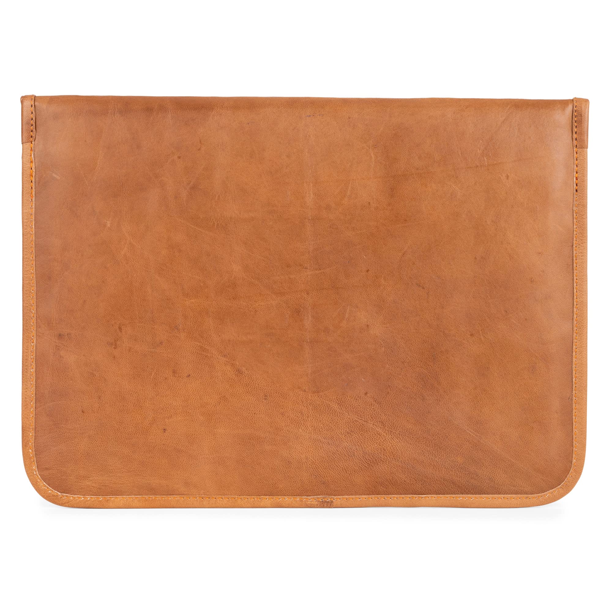 BERLINER BAGS Vintage Leather Laptop Sleeve for 13-14 Inch MacBook & Notebook - Brown Genuine Leather Protective Case | Perfect for Office, Travel & College