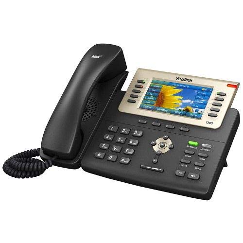 Yealink T29G SIP POE Business IP Phone with Power Adapter & Microfiber Cloth - Bluetooth Enabled VoIP Desk Phone for Office Communication & Conference Calls