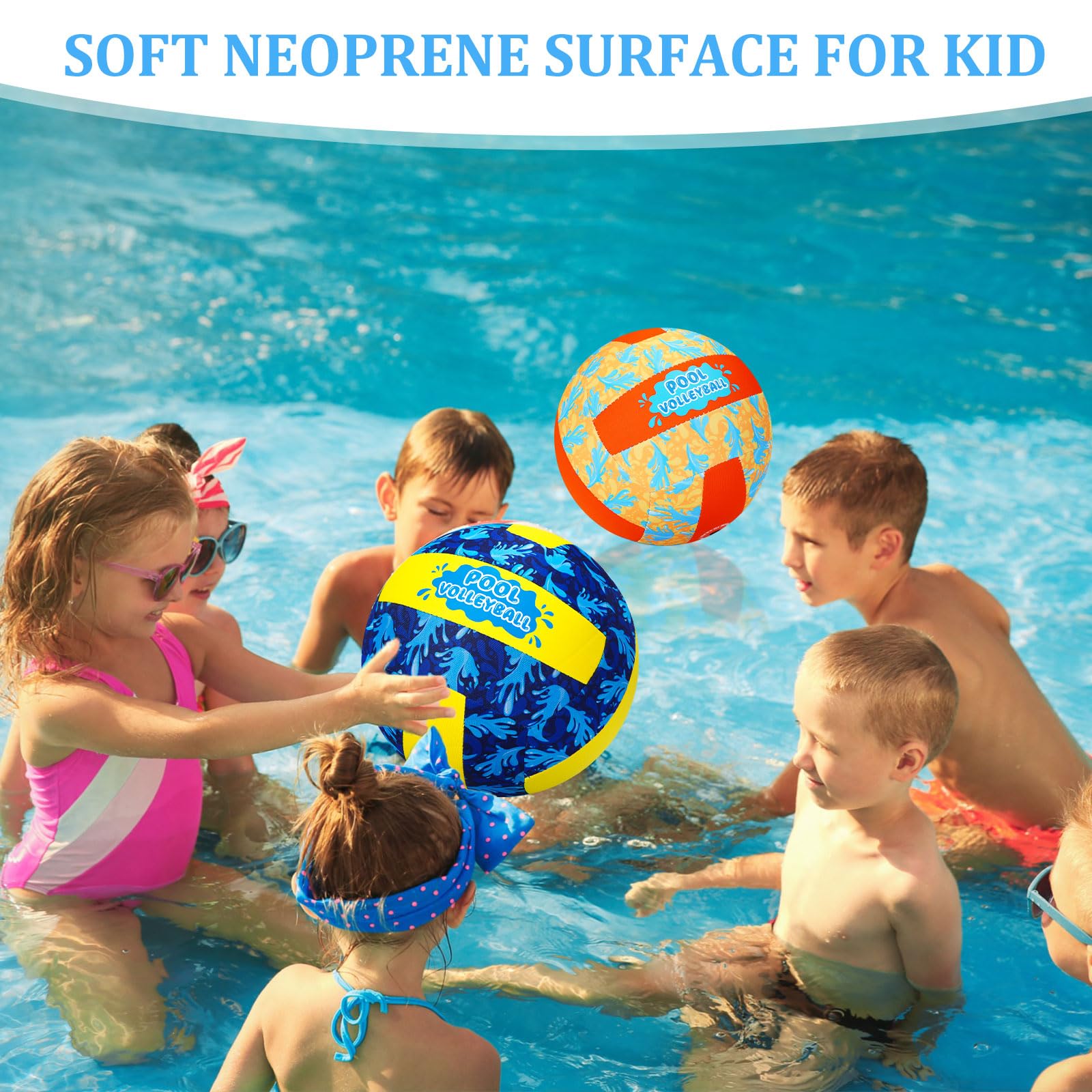 4 Pack Inflatable Water Volleyball Set - 8 Inch Waterproof Pool Balls for Swimming, Beach & Backyard Games | Includes Ball Pump for Kids, Teens & Adults | Perfect for Summer Parties, Family Fun & Outdoor Activities