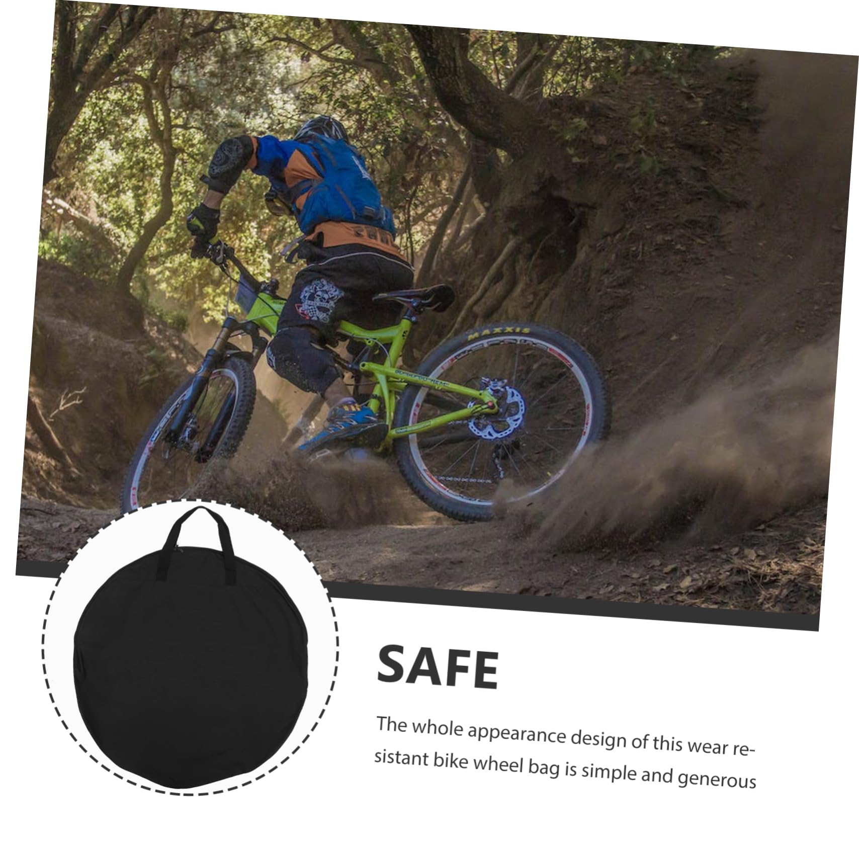 BESPORTBLE Large Capacity Mountain Bike Wheel Storage Bag - Durable Road Bike Wheel Pouch for Cycling Protection | Perfect for Bike Transport & Storage at Home/Garage
