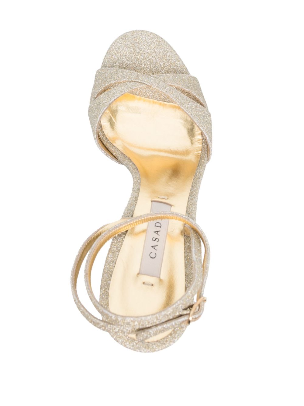 Casadei Golden Sandals for Women - Elegant High Heel Open Toe Summer Shoes - Perfect for Weddings, Parties & Evening Events