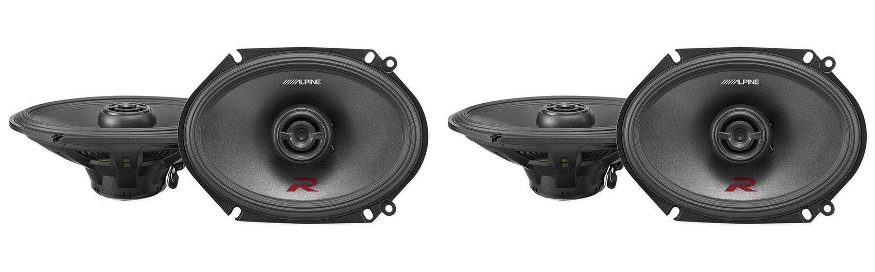 Alpine R-S68 300 Watt 6x8 Inch 2-Way Coaxial Car Speakers - Premium Sound for Cars, Trucks & SUVs - Perfect for Road Trips & Music Lovers