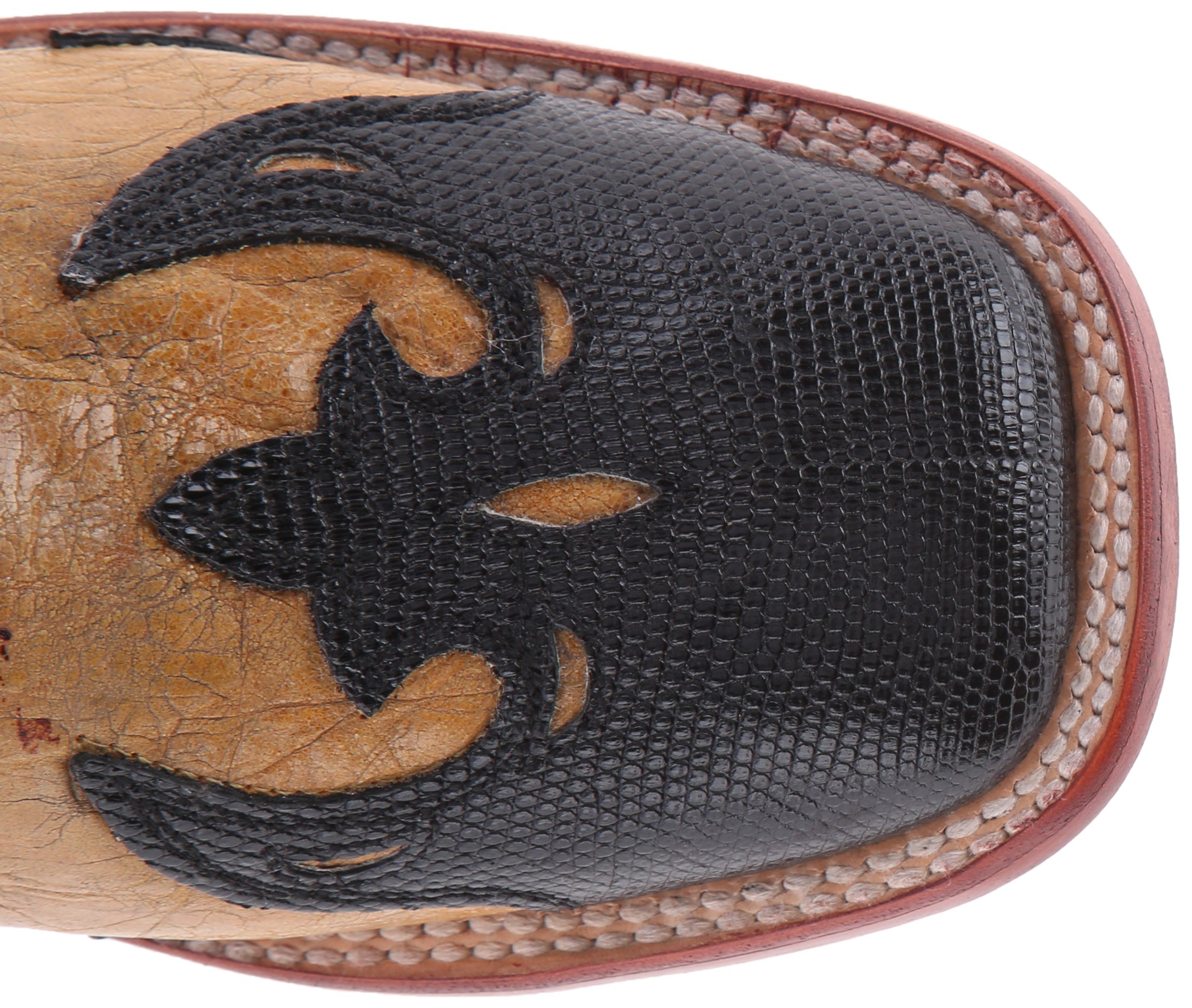 Women's Western Boots with Lizard Print - Block Heel & Square Toe in Chocolate Brown RL2 - Perfect for Country Rides, Rodeos & Casual Outfits