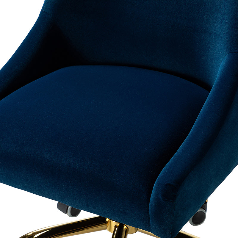 Luxury Holly Velvet Office Chair - Ergonomic Desk Chair with Adjustable Height for Home & Office Workspace - Perfect for Remote Work, Gaming & Study