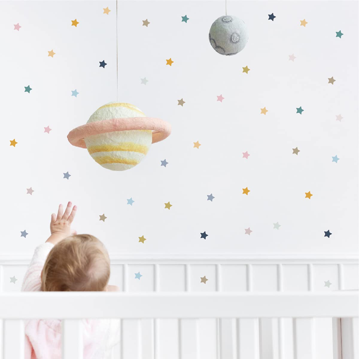 Boho Star Wall Stickers for Kids Room - DIY Peel and Stick Wall Decals for Nursery, Bedroom, Classroom & Closet - 10 Sheets - Perfect for Home Decor, Party Decorations & Creative Wall Art Projects