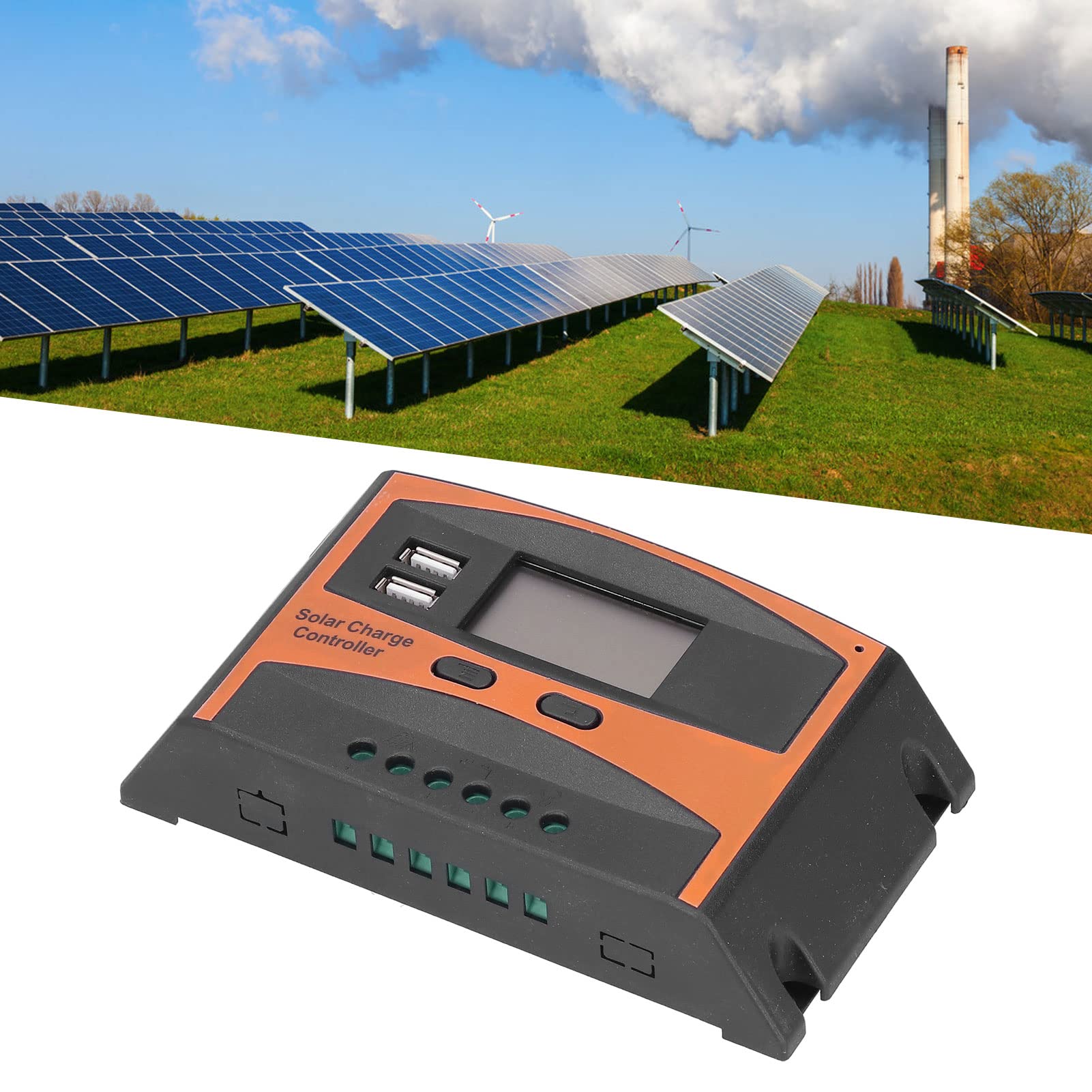 40A Waterproof Solar Charge Controller for Outdoor Garden & Courtyard Use