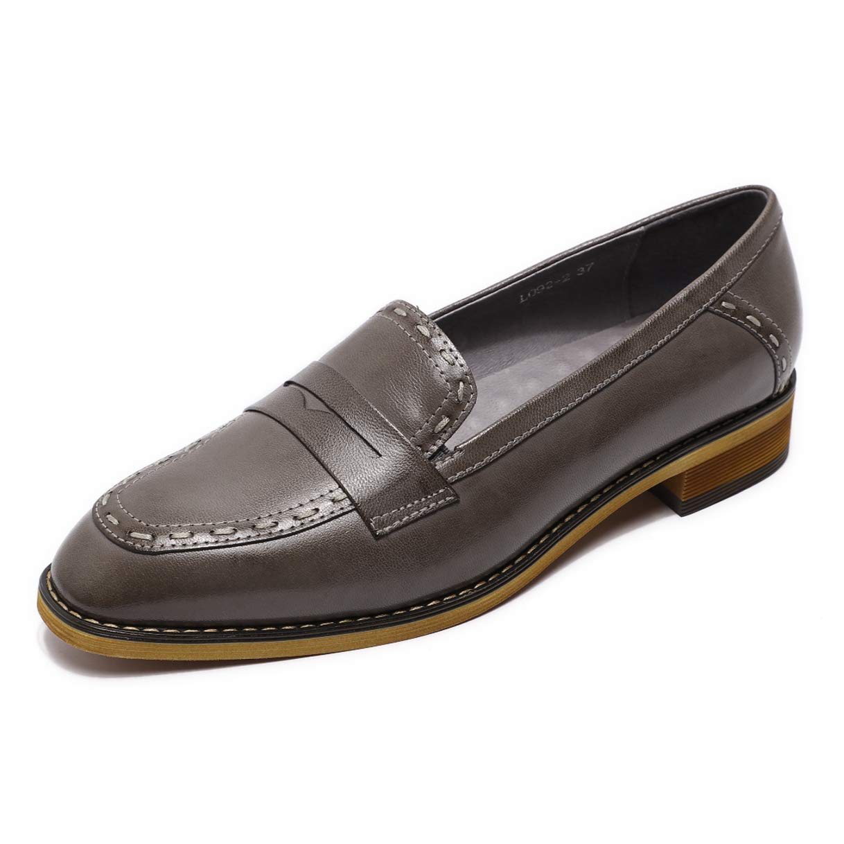 Women's Genuine Leather Penny Loafers Slip-On Flats - Comfortable Casual & Office Shoes for Ladies - Perfect for Work, Business Meetings & Everyday Wear