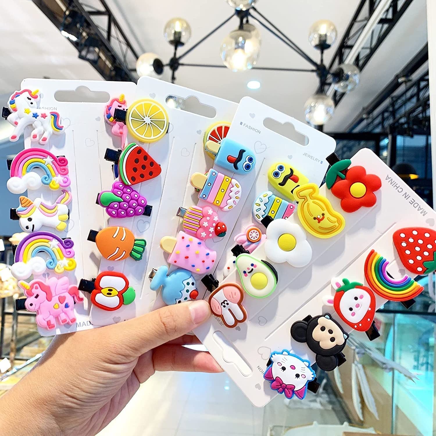20pcs Rainbow Hair Clips for Baby Girls & Toddlers - Colorful Barrettes Hair Accessories (Random Design) - Perfect for School, Parties & Daily Hair Styling