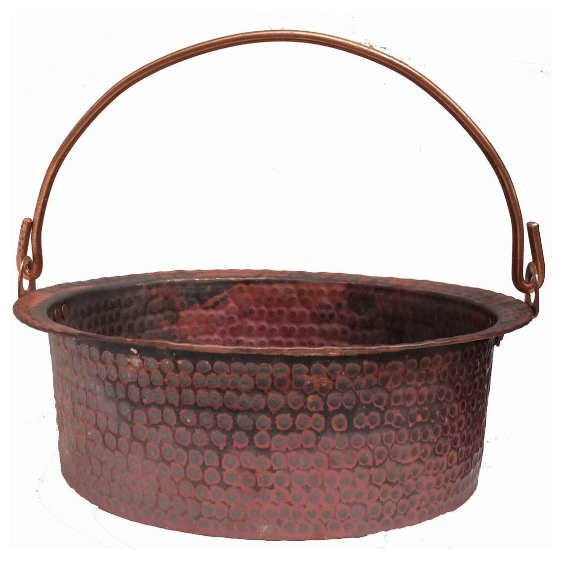 Copper Vessel Sink - Handcrafted Bathroom Wash Basin with Modern Farmhouse Style for Vanity, Powder Room & Luxury Home Decor