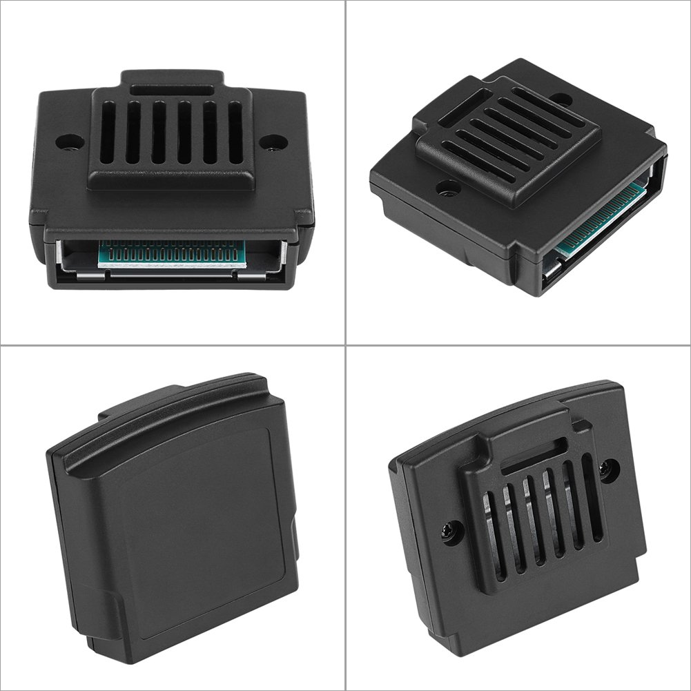Original N64 Jumper Pak Replacement - High-Performance Memory Card for Nintendo 64 Console | DPC Booster Expansion | Plug & Play (No Driver Required) | Black Protective Cover | Perfect for N64 Game Save Backup & Performance Enhancement