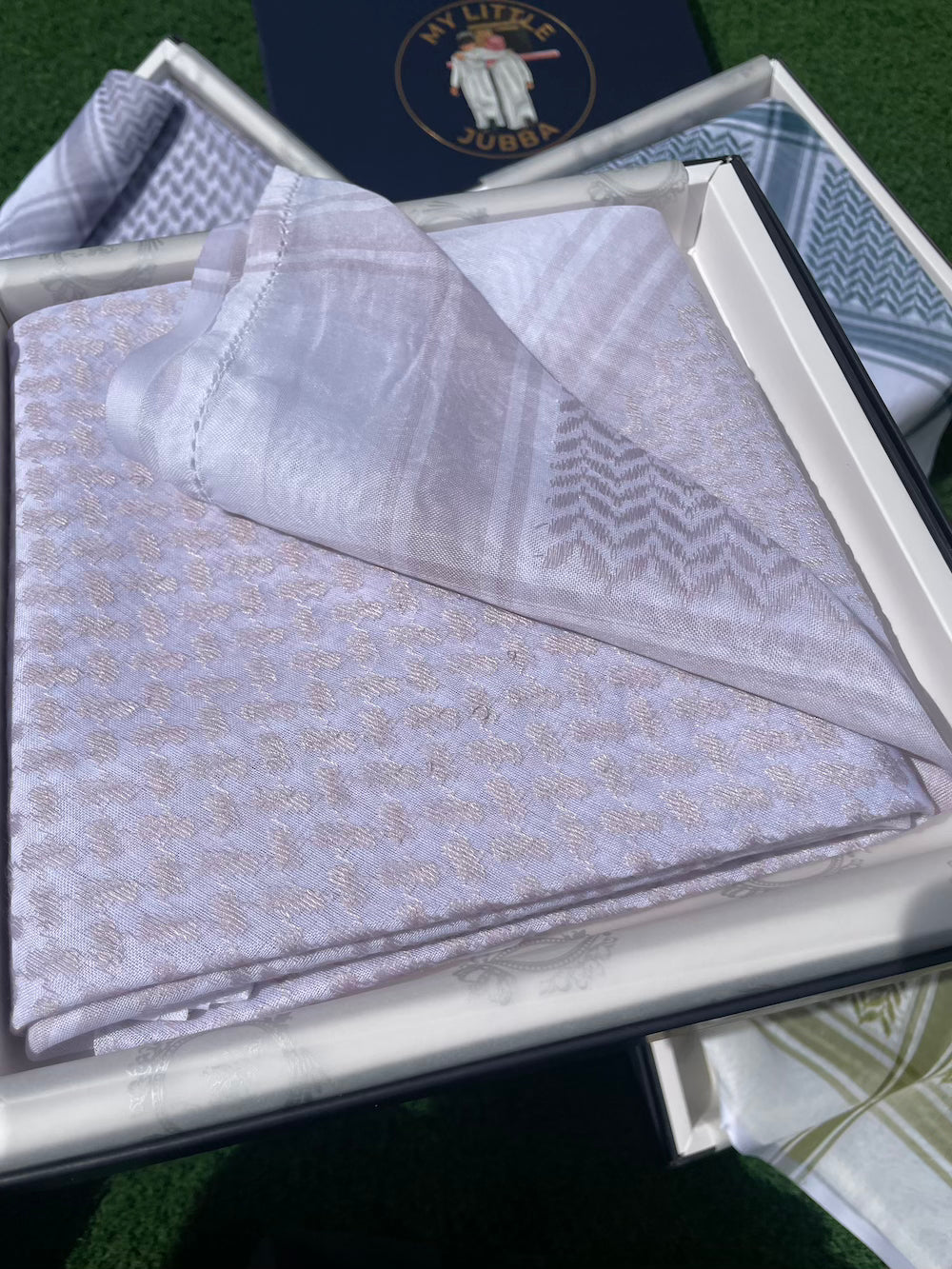 Pale Mauve Keffiyeh Scarf - 55