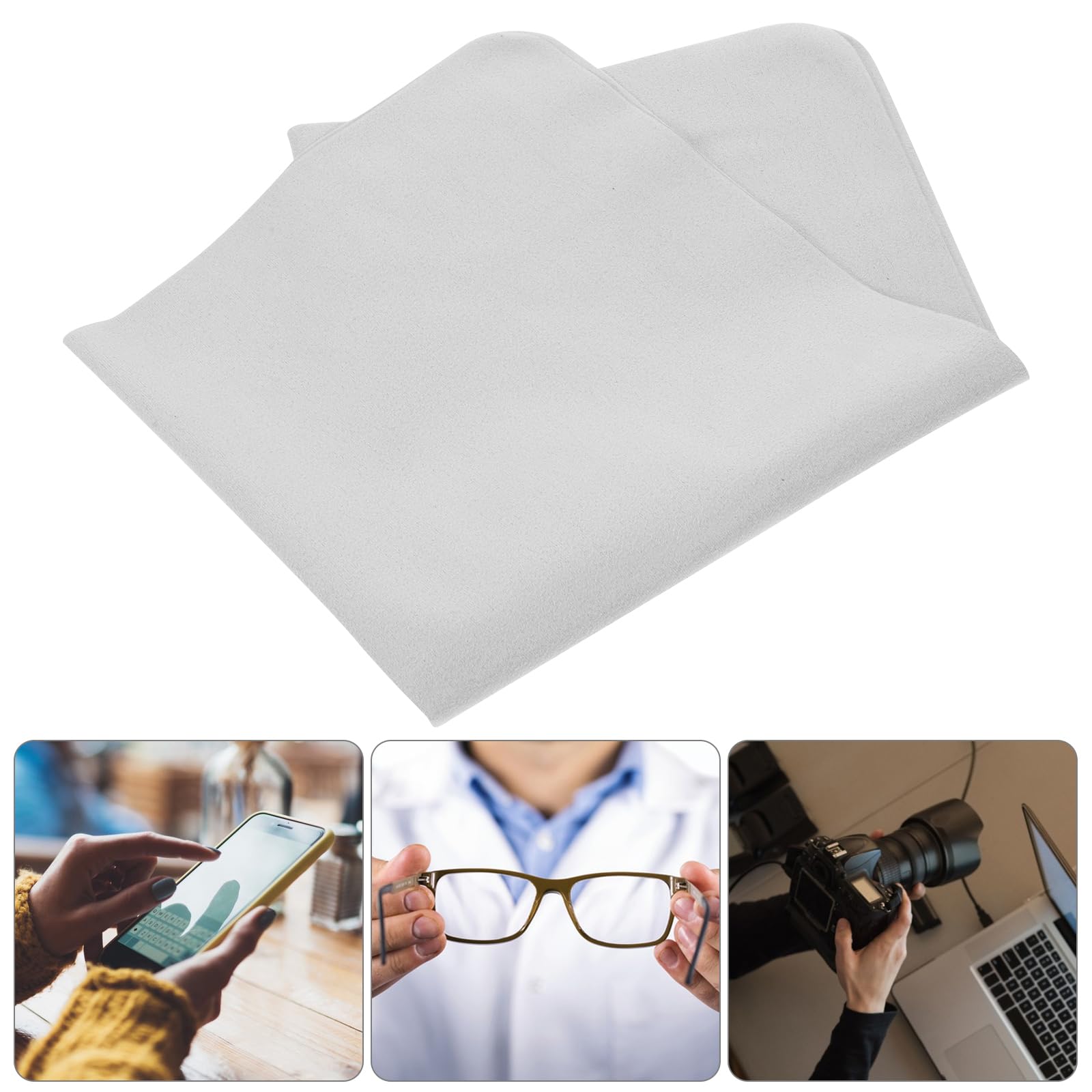 3Pcs Eyeglass Cleaning Cloths for Glasses, Sunglasses & Screens - Perfect for Home & Travel