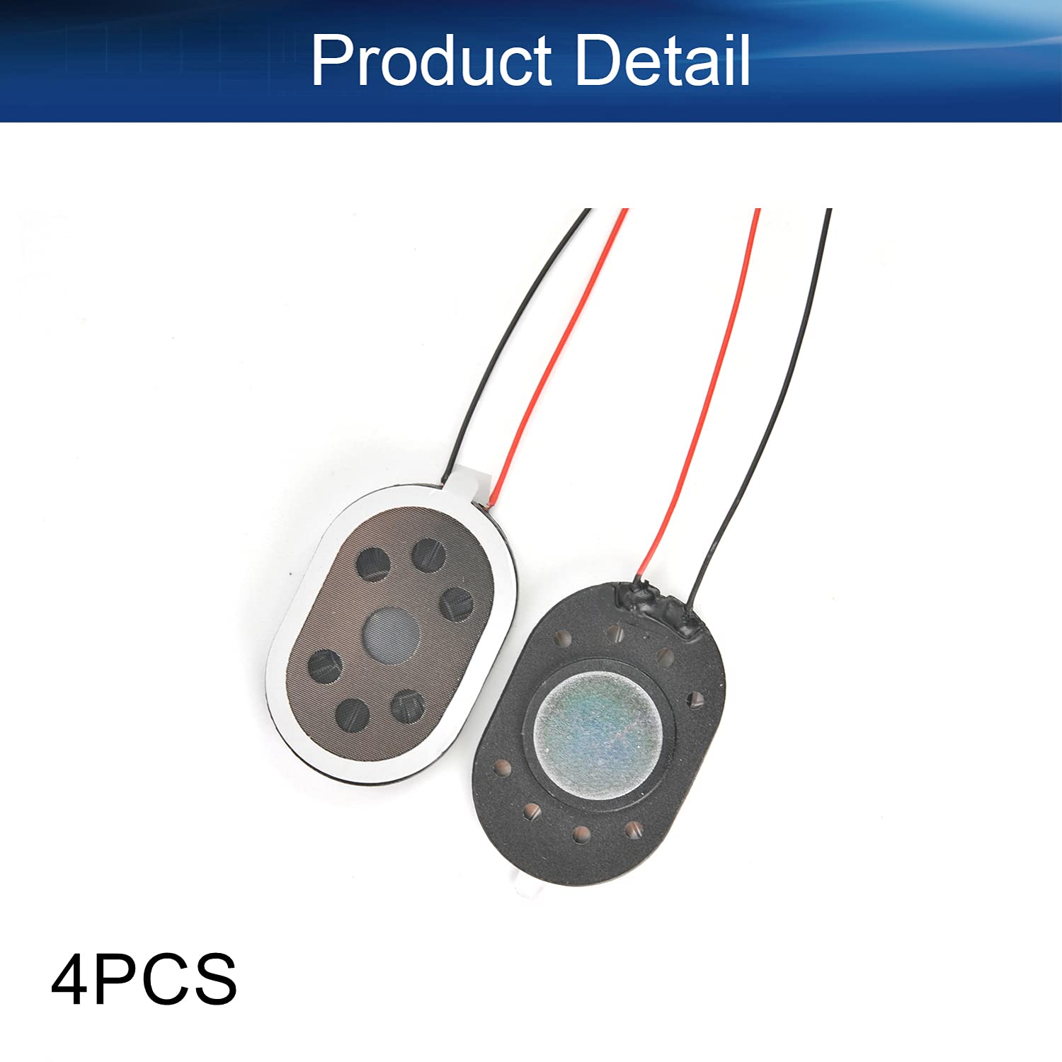Bettomshin 4PCS 1.5W 8 Ohm DIY Magnetic Speaker Replacement - Oval Audio Loudspeaker for Home Theater, Car Audio, and DIY Projects