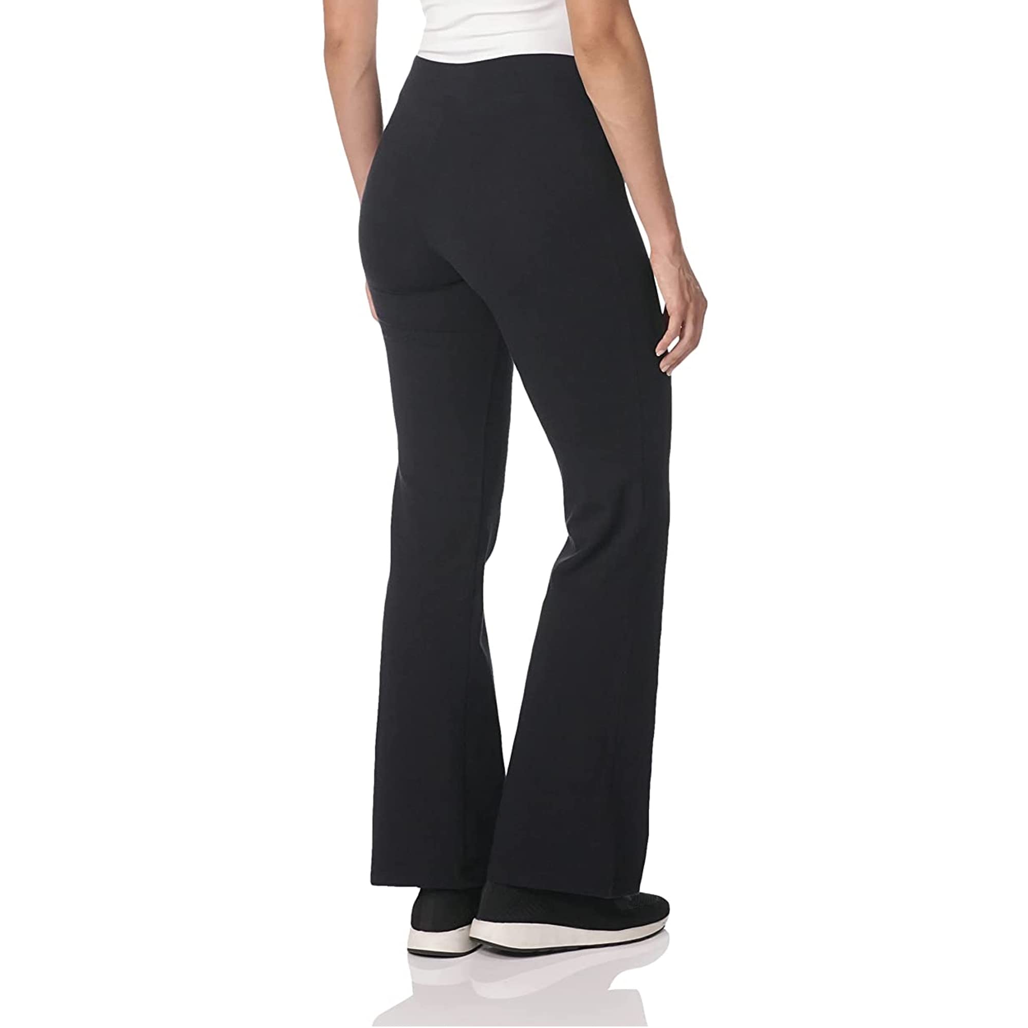 Style Spot Women's Bootcut Pants - Elastic Waist Pull-On Work Pants for Nurses - High Stretch Comfortable Bootleg Bottoms | Perfect for Nursing Shifts, Healthcare Work & Casual Wear