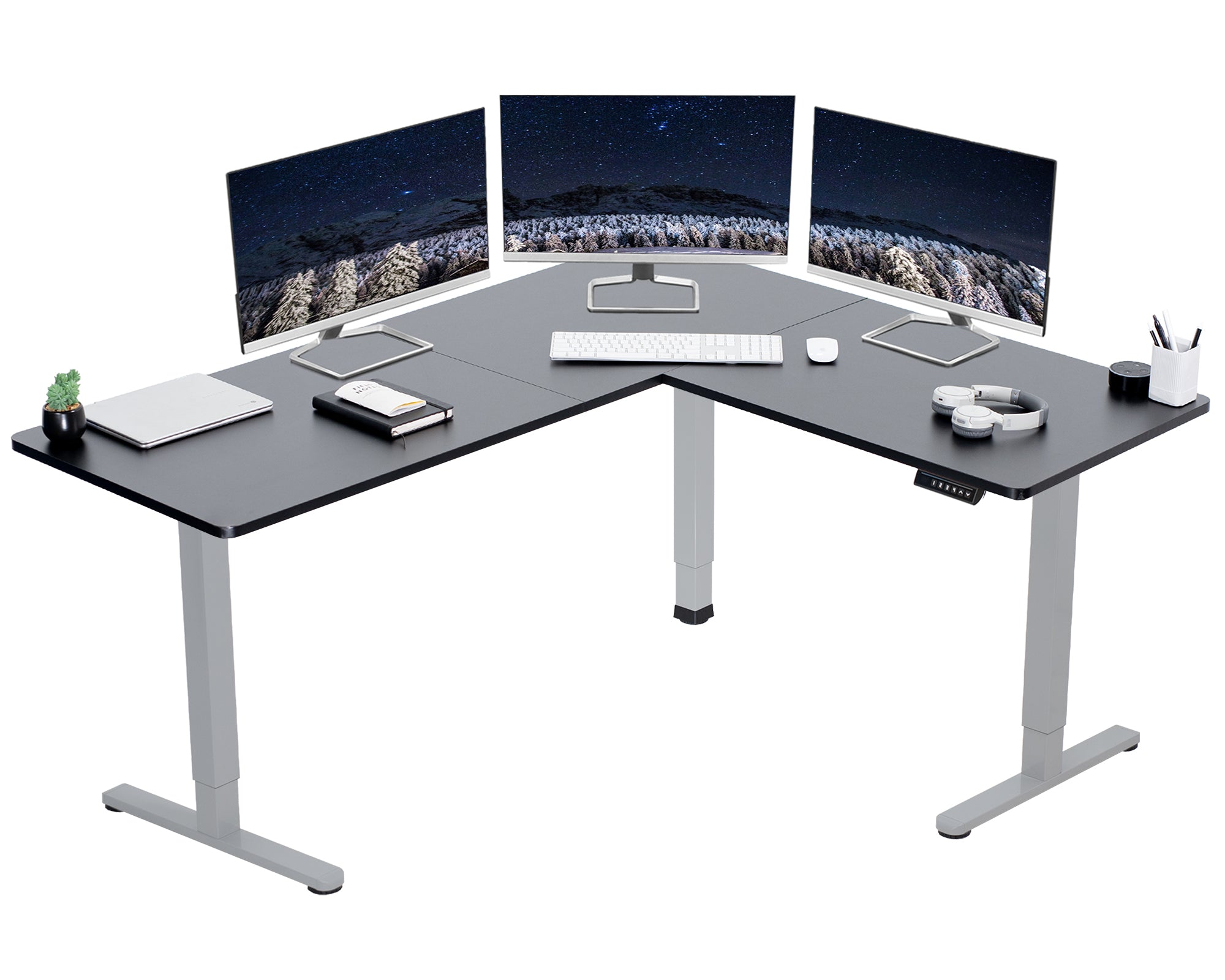 E3 Series Corner Electric Standing Desk - Adjustable Height Home Office Desk for Work & Study | Perfect for Small Spaces & Ergonomic Workspaces