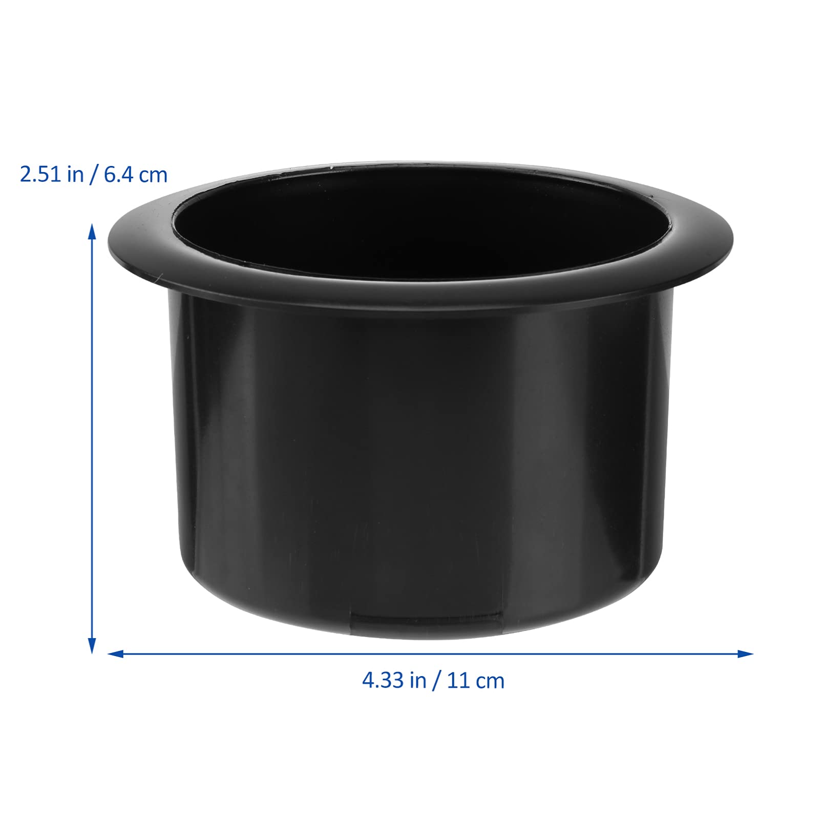 Housoutil 2 Pack Black Plastic Cup Holder Insert - Universal Replacement for Car, Sofa, Boat, Recliner & Poker Table - Perfect for Road Trips, Home Theater & Game Nights