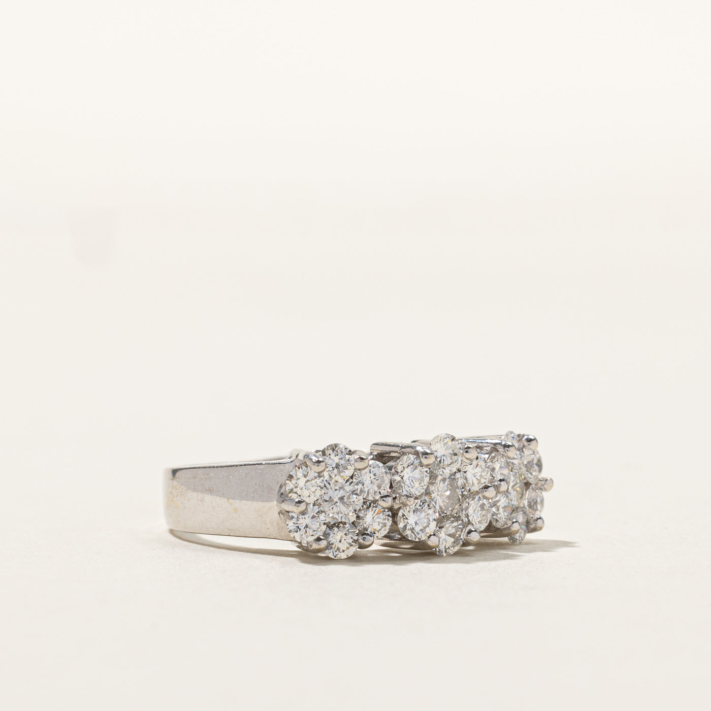1.29ctw Floral Cluster Diamond Ring for Women - Size 7 | Elegant Wedding, Engagement & Anniversary Jewelry Gift