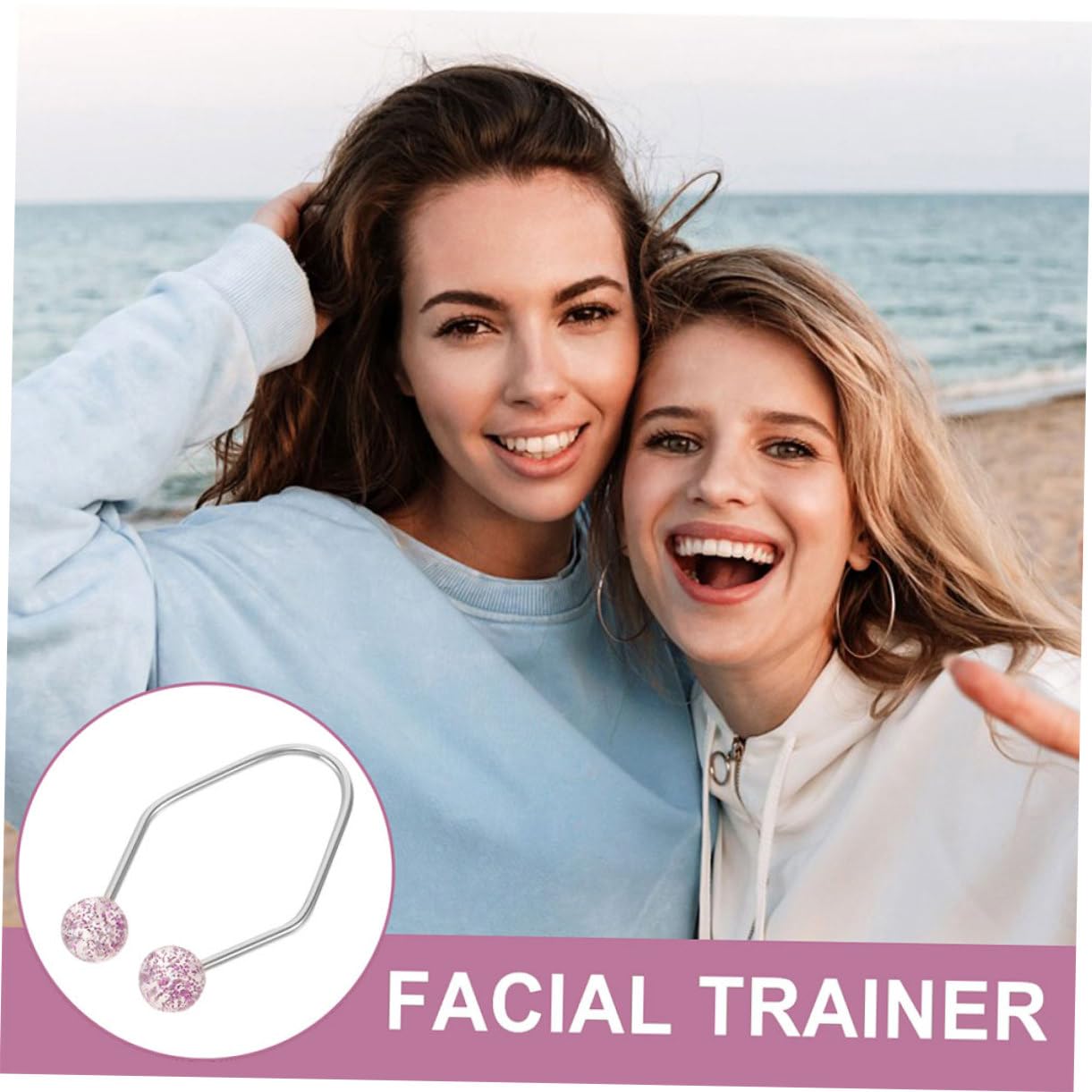 FOMIYES Cheek Dimple Maker 2 Pack - Facial Exercise Tool for Natural Dimples | Enhance Smile & Facial Contour | Perfect for Daily Beauty Routine & Self-Care