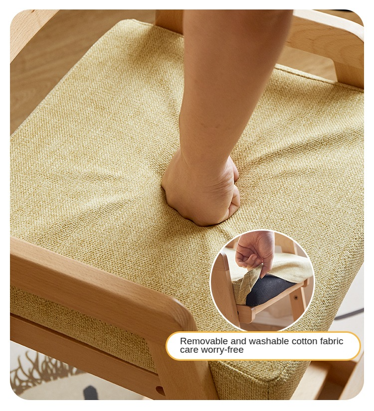 Solid Wood Lift Children's Chair - Beech & Oak Wooden High Chair for Kids - Perfect for Dining, Learning & Playtime at Home