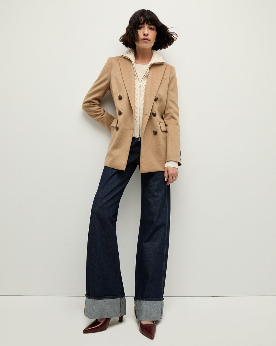 Ellette Italian Camel Hair Dickey Jacket - Women's Fashionable Layering Piece for Winter & Fall Outfits | Perfect for Office, Date Night & Casual Wear