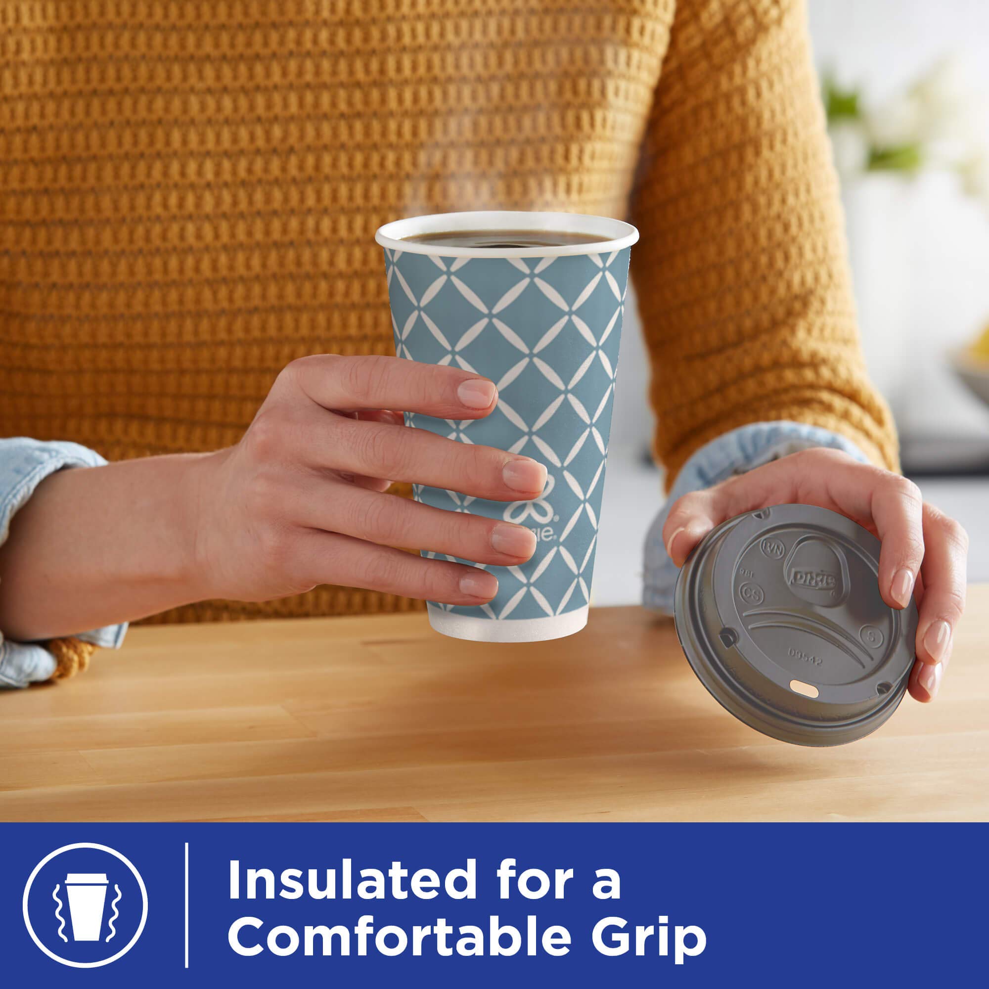 **Dixie To Go 16 Oz Large Disposable Paper Coffee Cups with Lids, 132 Count - Hot Beverage Travel Cups for Office, Commute, and Outdoor Use**