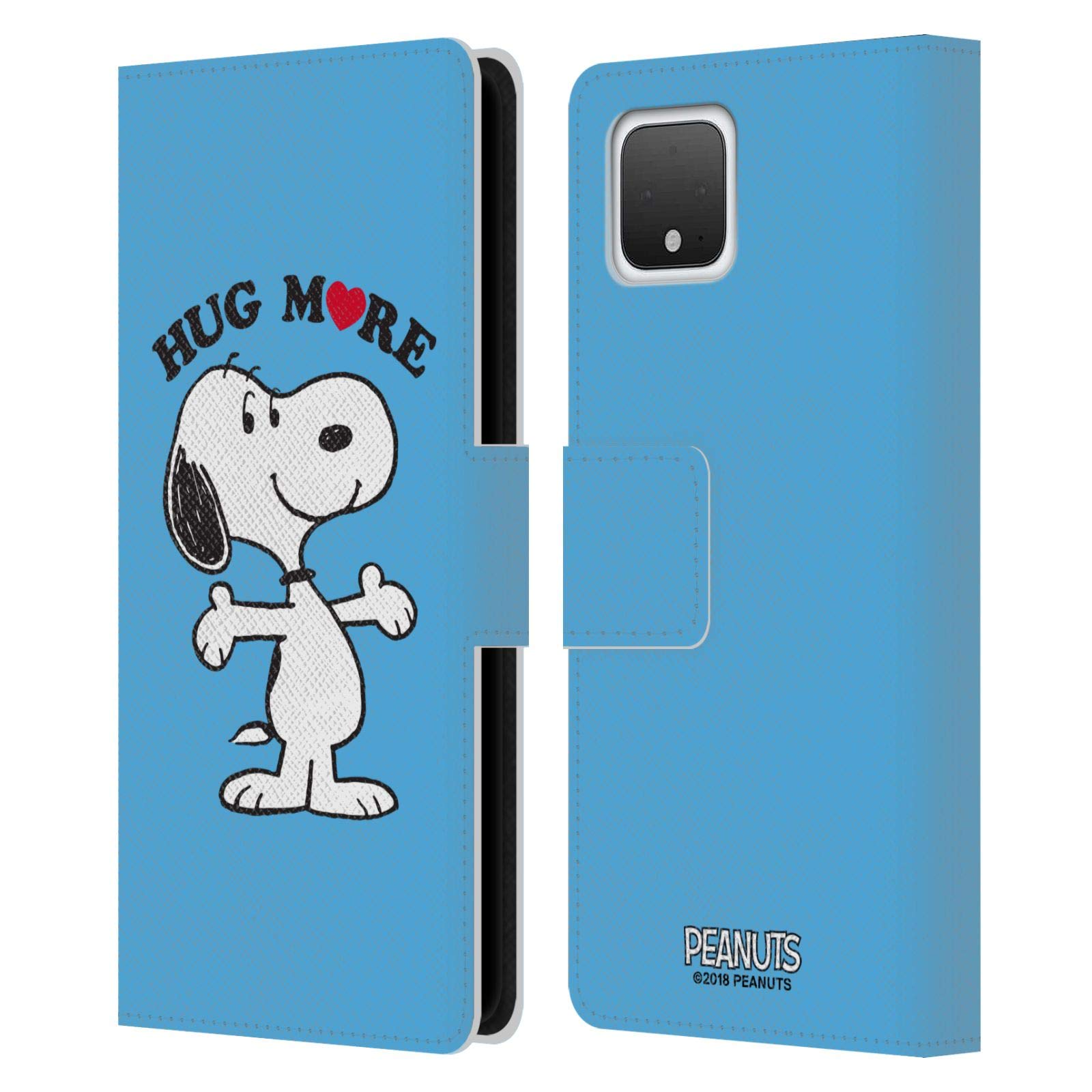 Snoopy Leather Wallet Case for Google Pixel 4 - Peanuts Licensed Cover for Daily Use