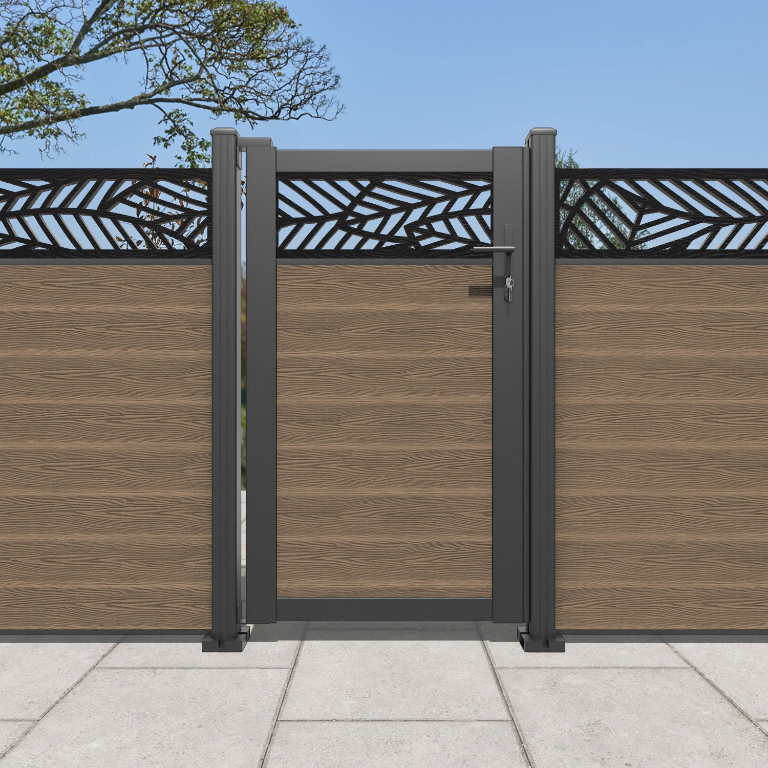 Classic Teak Habitat Pedestrian Gate - Durable Wooden Garden Gate for Home & Outdoor Use - Perfect for Backyard, Patio, and Fence Entryway