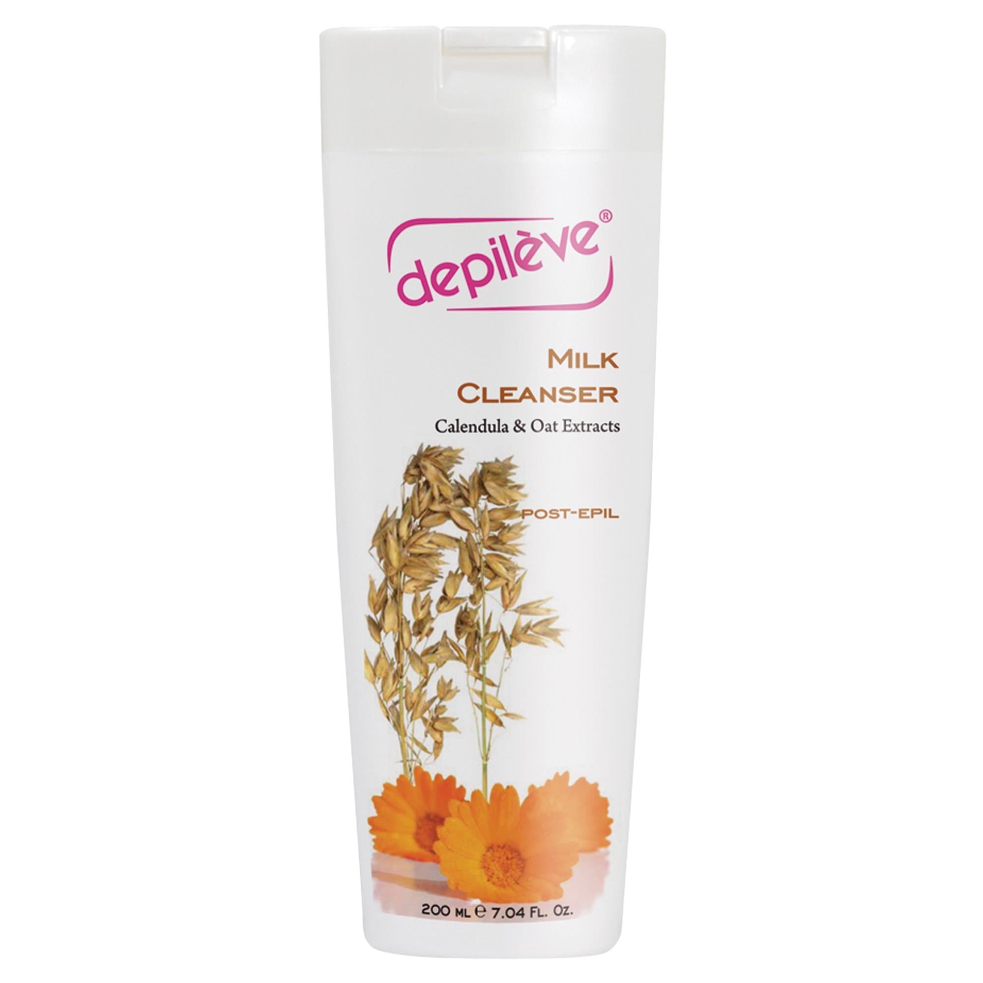 Depileve Milk Cleanser for Face - Gentle Hydrating Facial Cleanser with Milk Proteins - 7oz for Dry, Sensitive & Normal Skin - Perfect for Morning & Night Skincare Routine