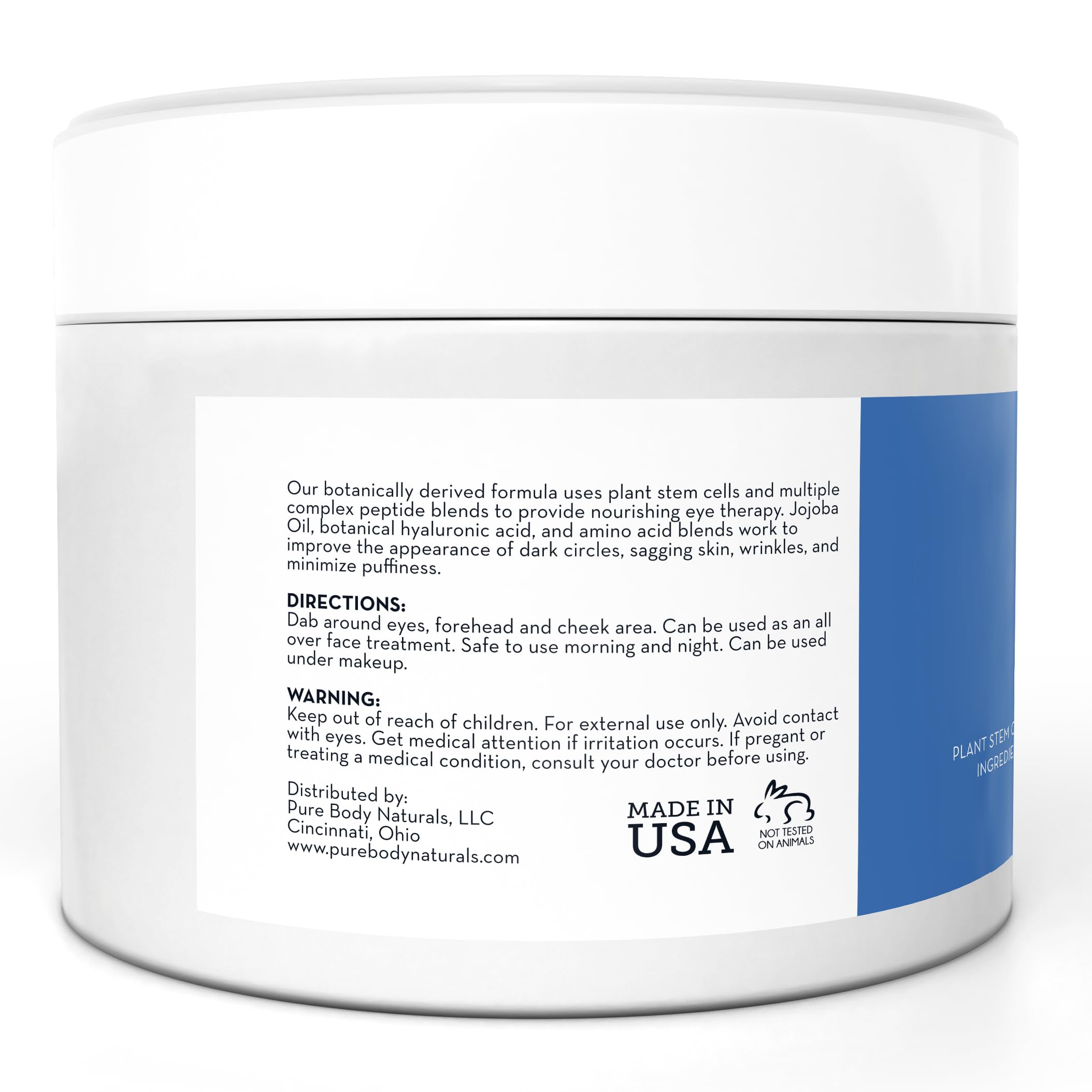 Pure Body Naturals Age Defying Eye Gel - Dark Circle & Puffiness Reducer, Anti-Aging Eye Treatment with Hyaluronic Acid & Peptides | Perfect for Night Routine & Travel Skincare