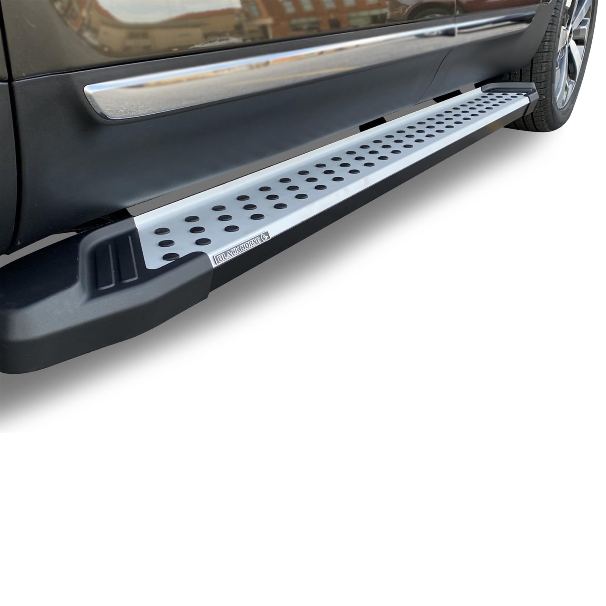 Black Horse Off-Road Aluminum Vortex Running Boards VO-H1882 - Heavy Duty Side Steps for Trucks & SUVs - Perfect for Off-Roading, Camping & Outdoor Adventures