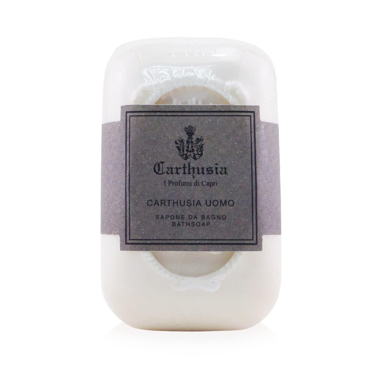 Carthusia Uomo Men's Face and Body Soap - 125g | Natural Luxury Skincare for Men | Perfect for Daily Cleansing & Shaving Prep