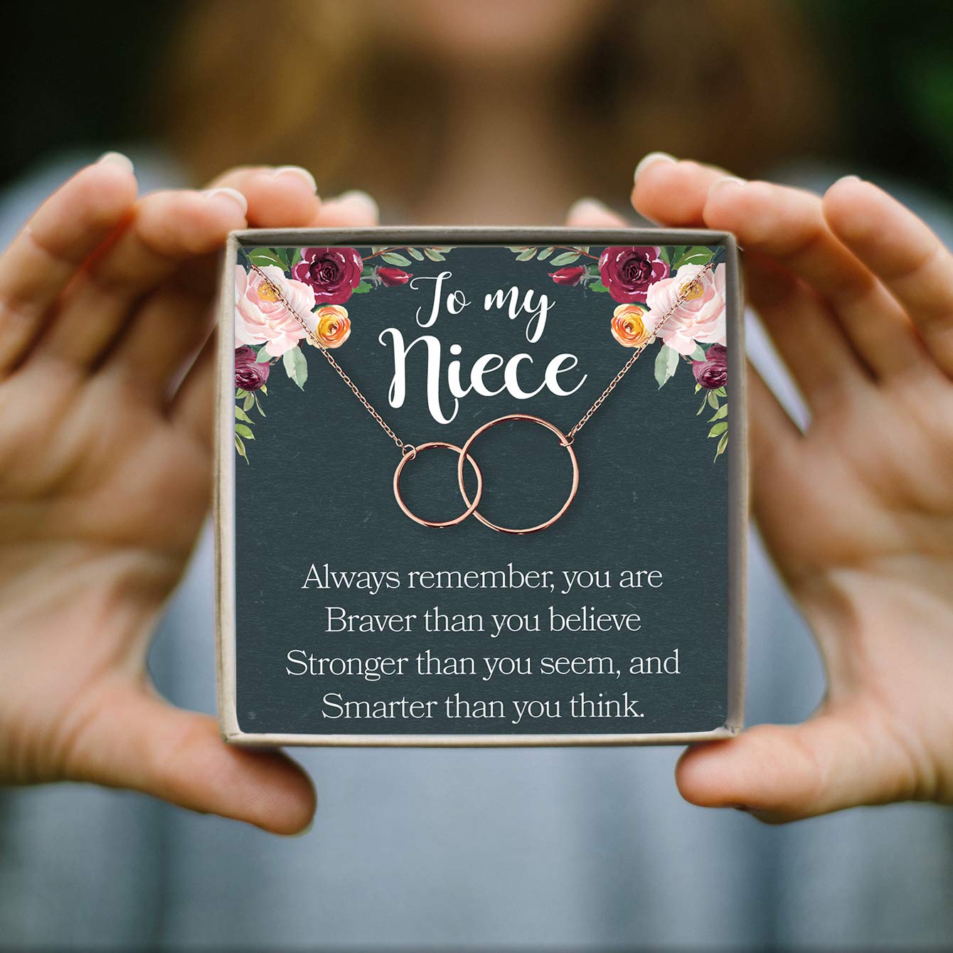 Heartfelt Niece Necklace Gift Set with Card - Perfect for Birthday, Christmas, Graduation & Special Occasions | Elegant Jewelry for Nieces, Goddaughters & Loved Ones