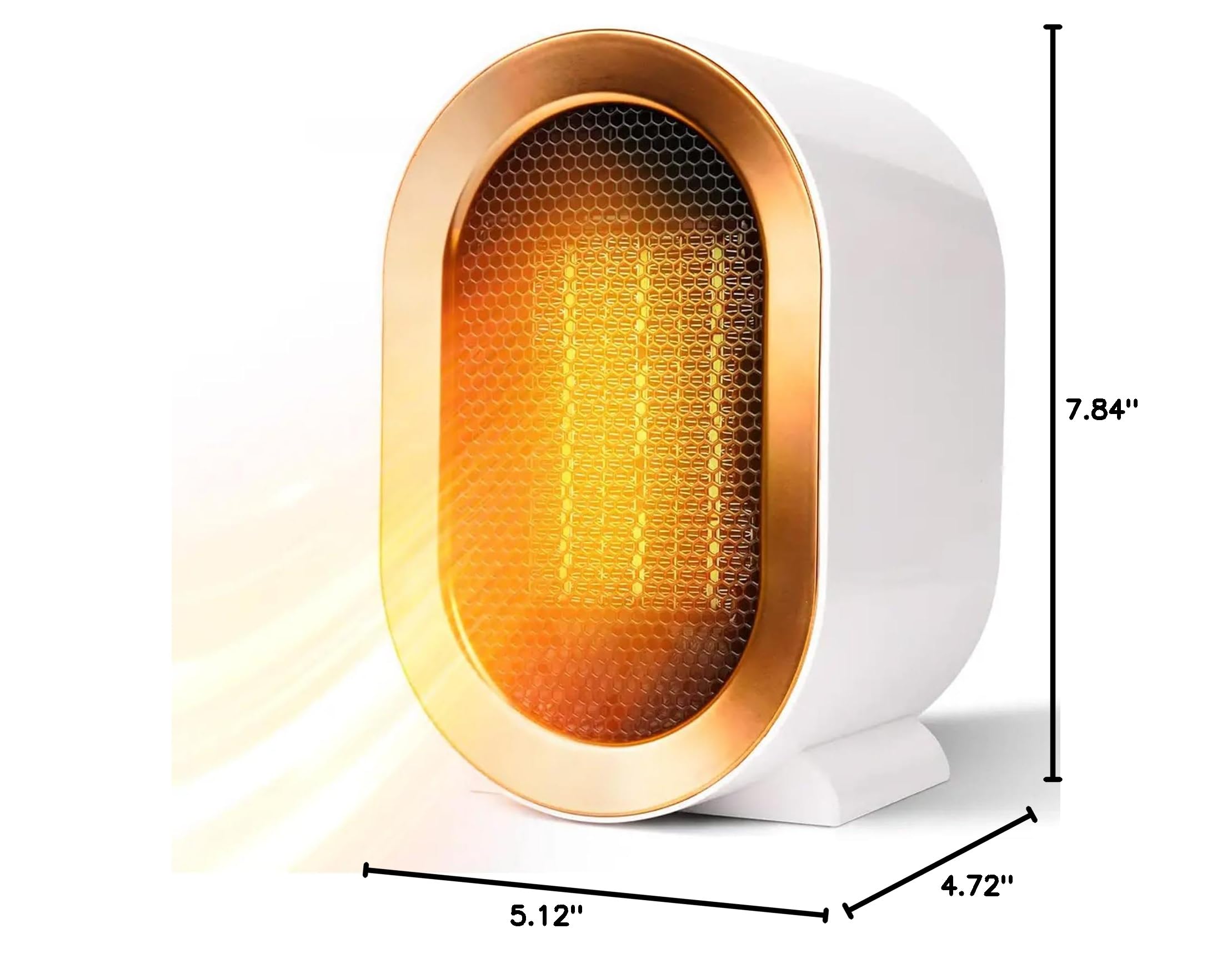 1200W Electric Space Heater for Indoor Use - Portable Small Room Heater with Fan for Bedroom, Bathroom & Office | Quiet Under Desk Mini Heater for 300 Sq Ft Spaces | Perfect for Home, Office & Dorm Rooms
