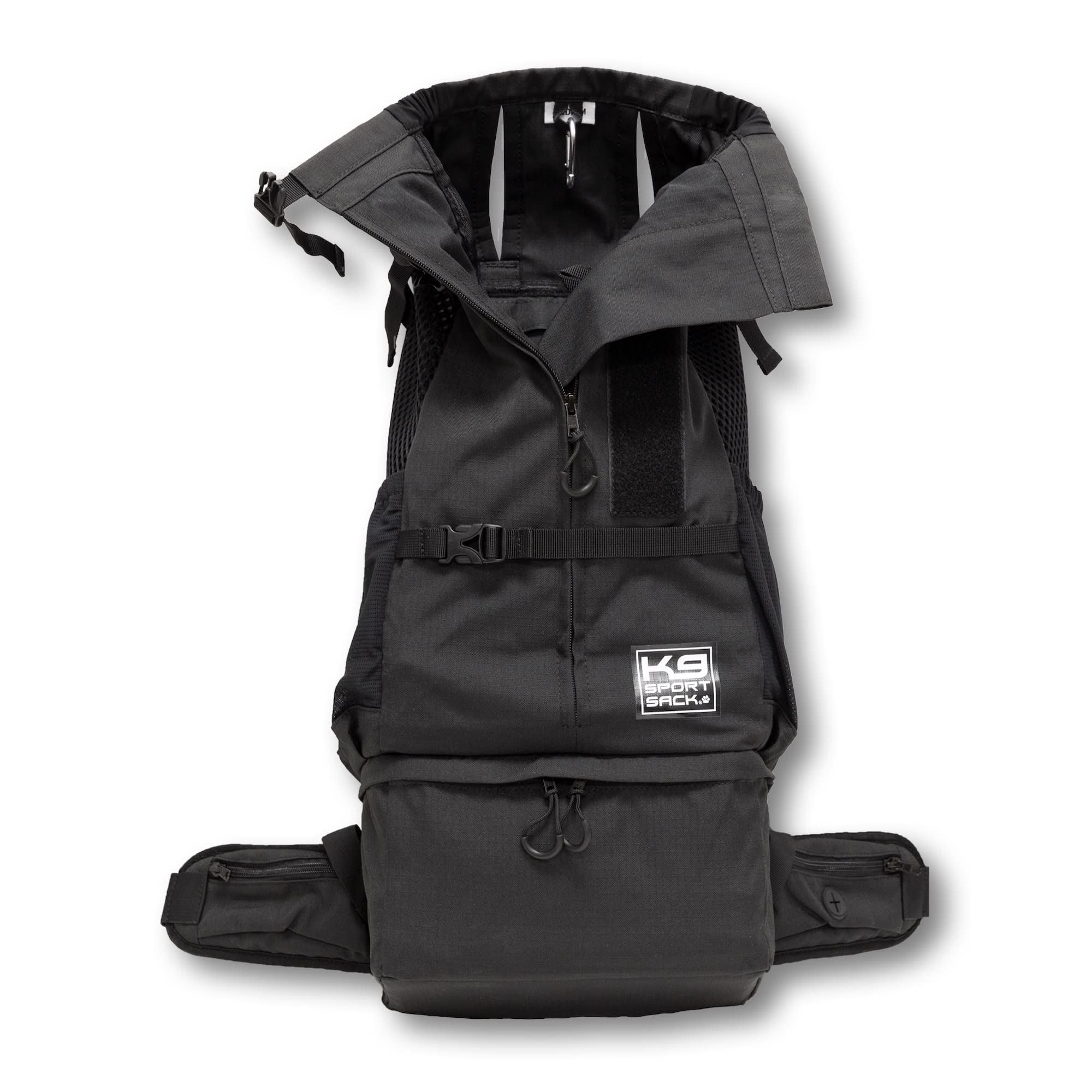 K9 Sport Sack Knavigate - Adjustable Front Facing Dog Carrier Backpack for Small to Large Dogs | Veterinarian Approved Pet Carrier | Hiking, Travel & Outdoor Adventures (Large, Midnight Black)
